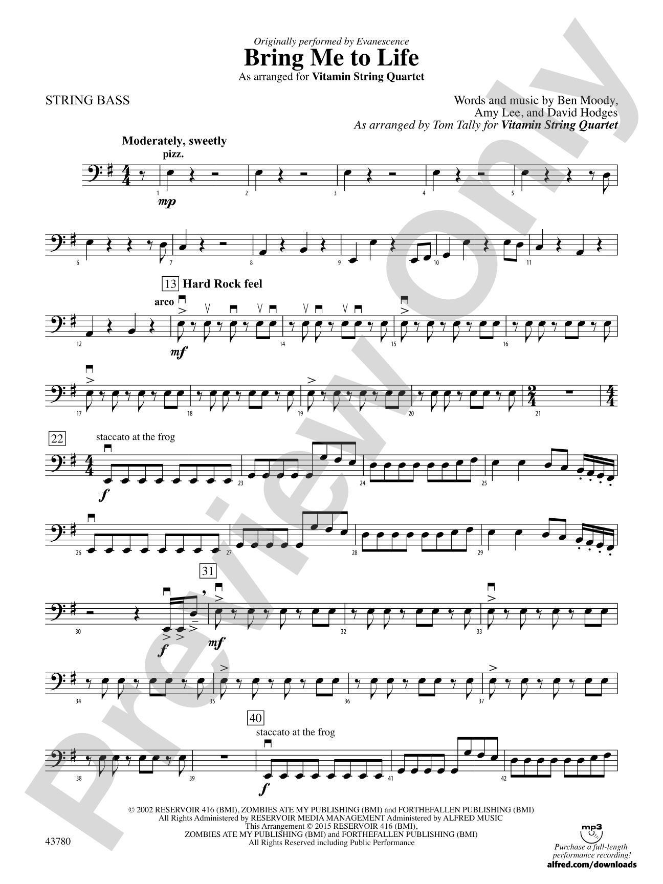Bring Me to Life: String Bass