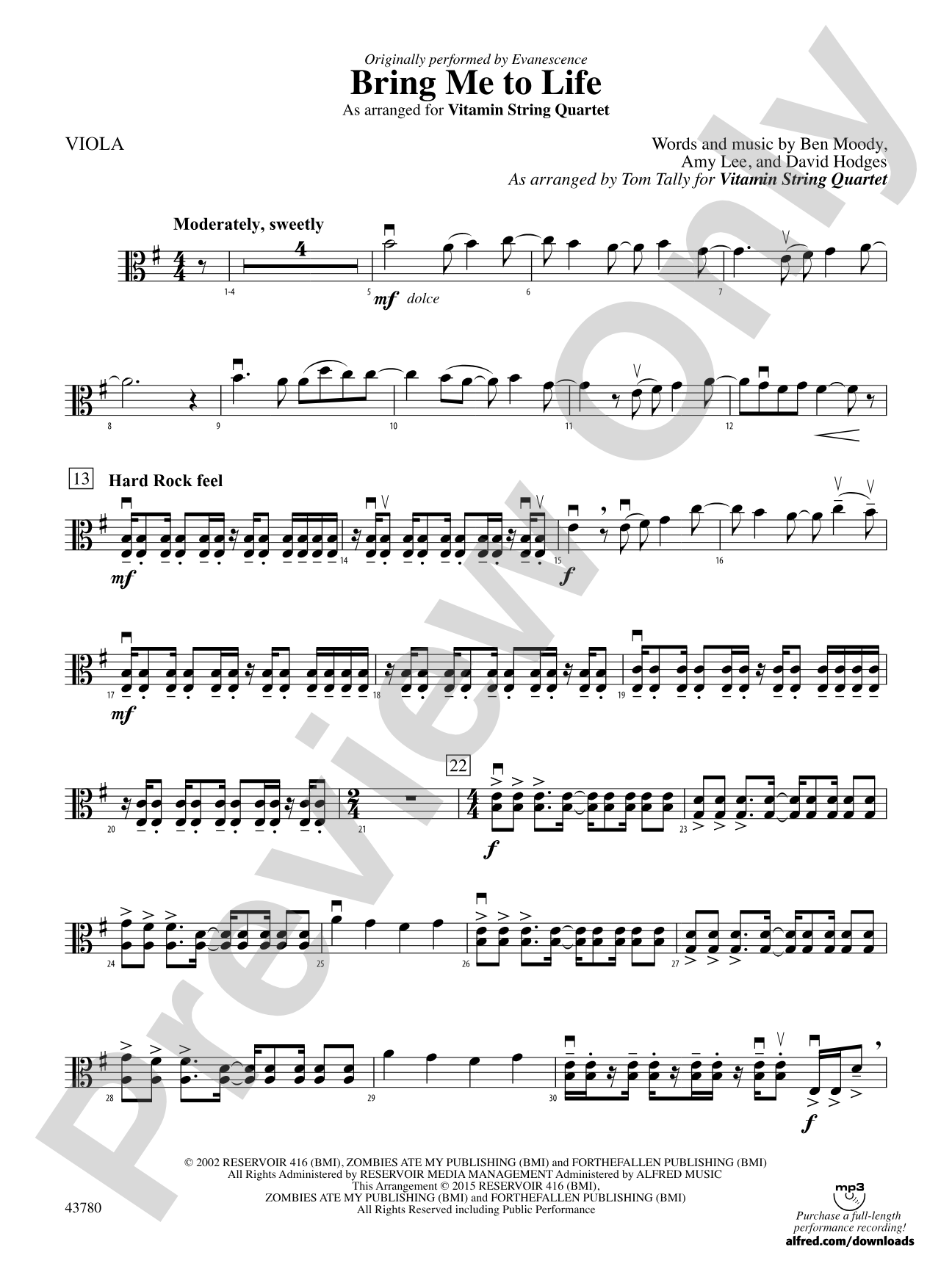 Bring Me to Life: Viola