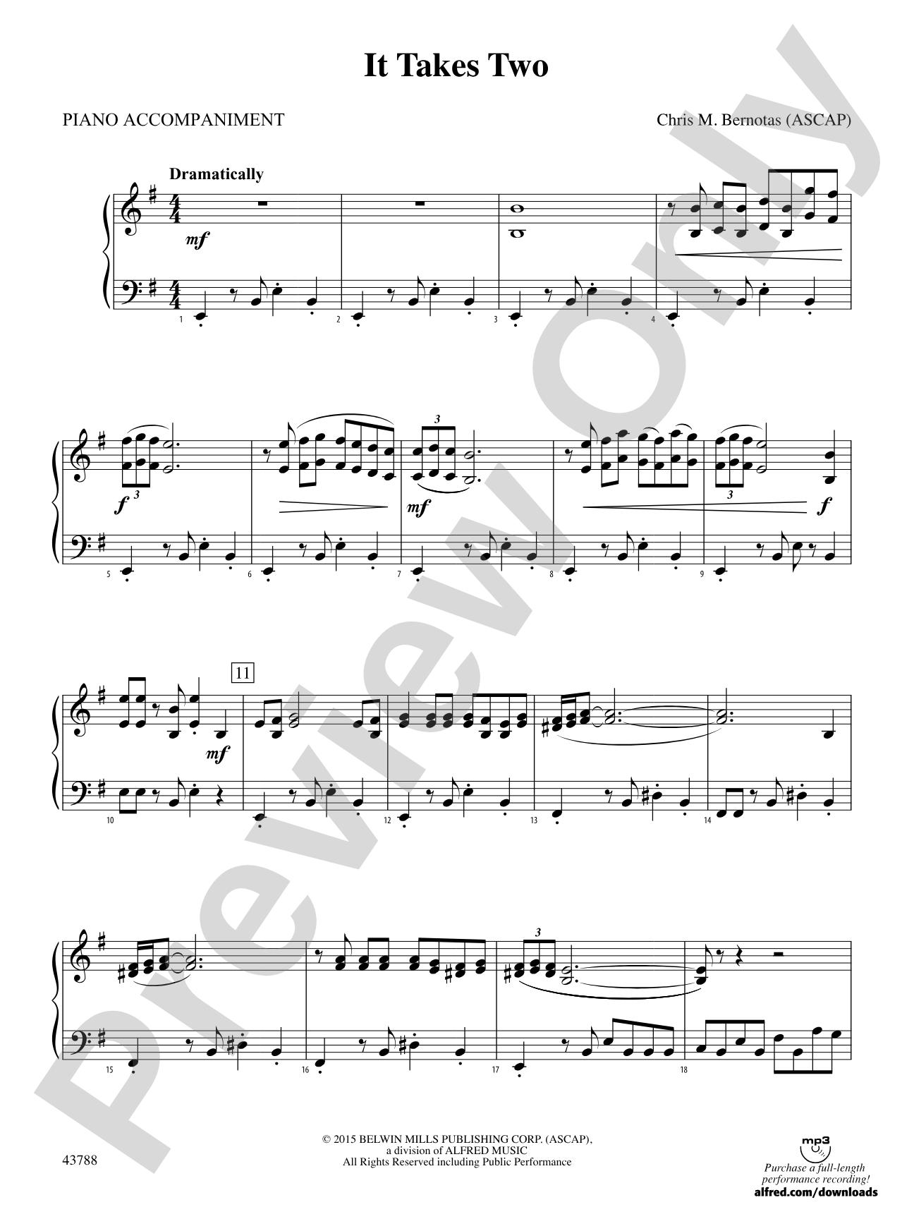 It Takes Two: Piano Accompaniment
