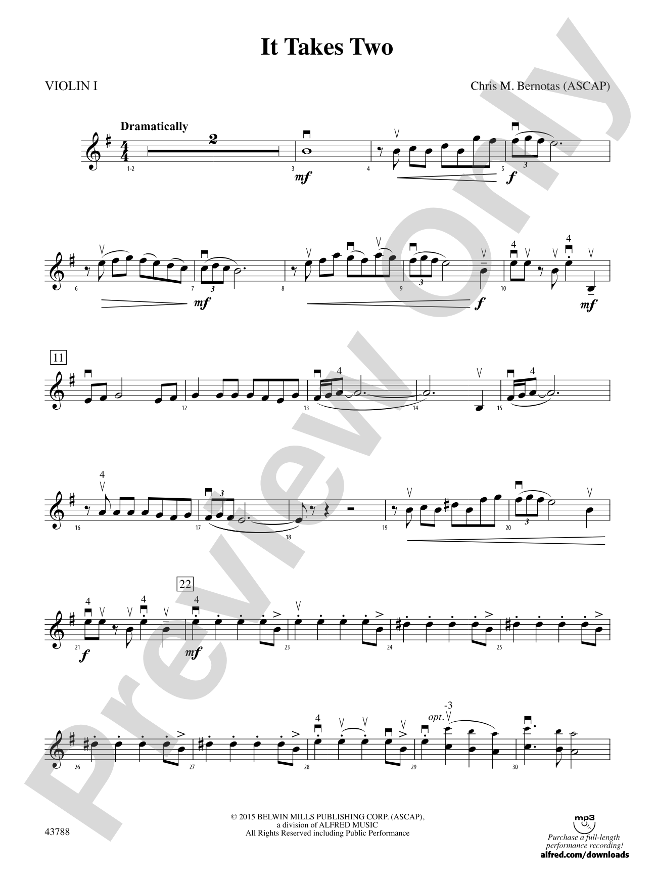 It Takes Two: 1st Violin
