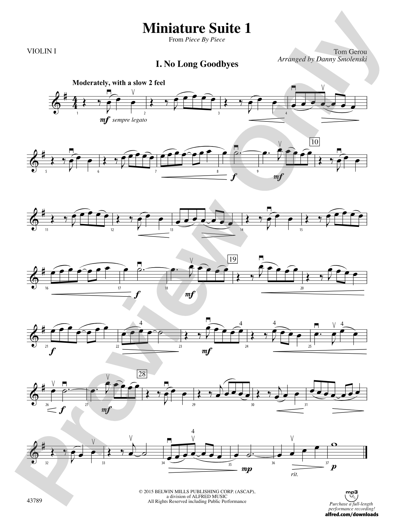 Miniature Suite 1: 1st Violin