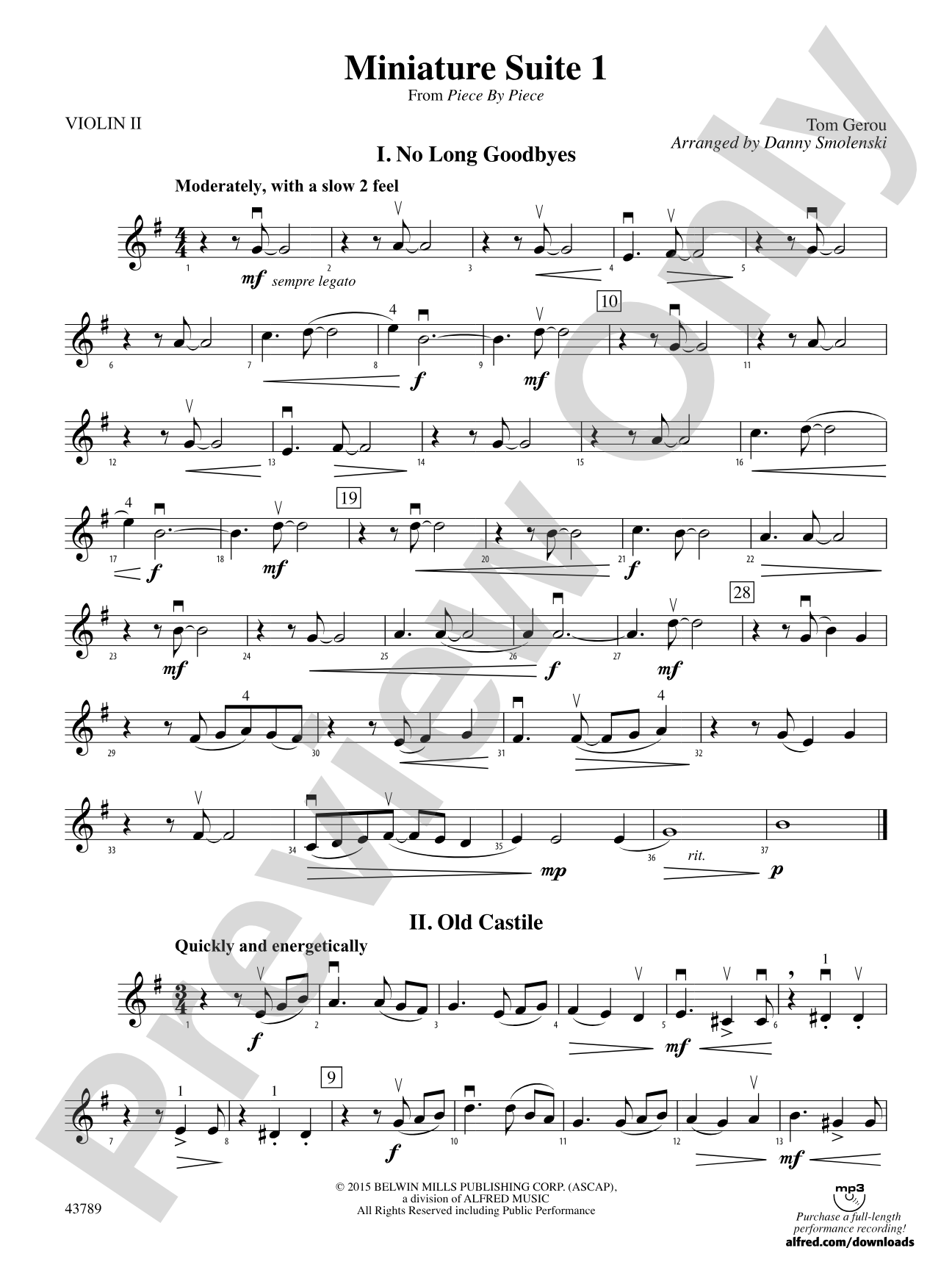 Miniature Suite 1: 2nd Violin