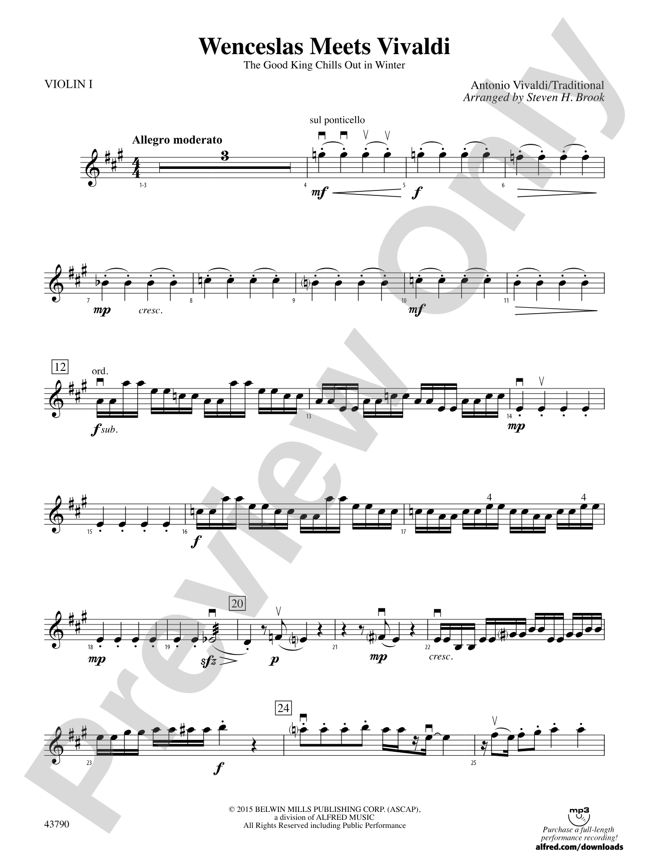 Wenceslas Meets Vivaldi: 1st Violin