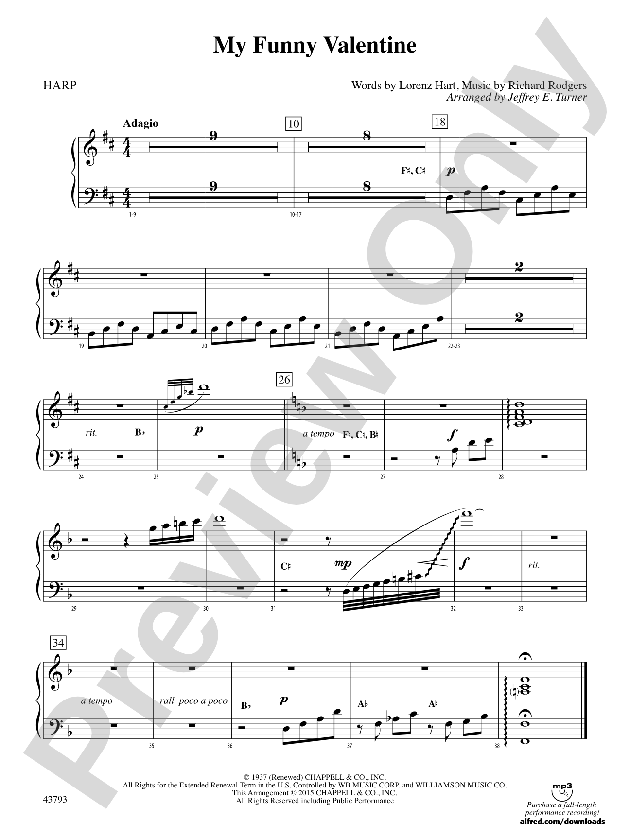 My Funny Valentine: Harp
