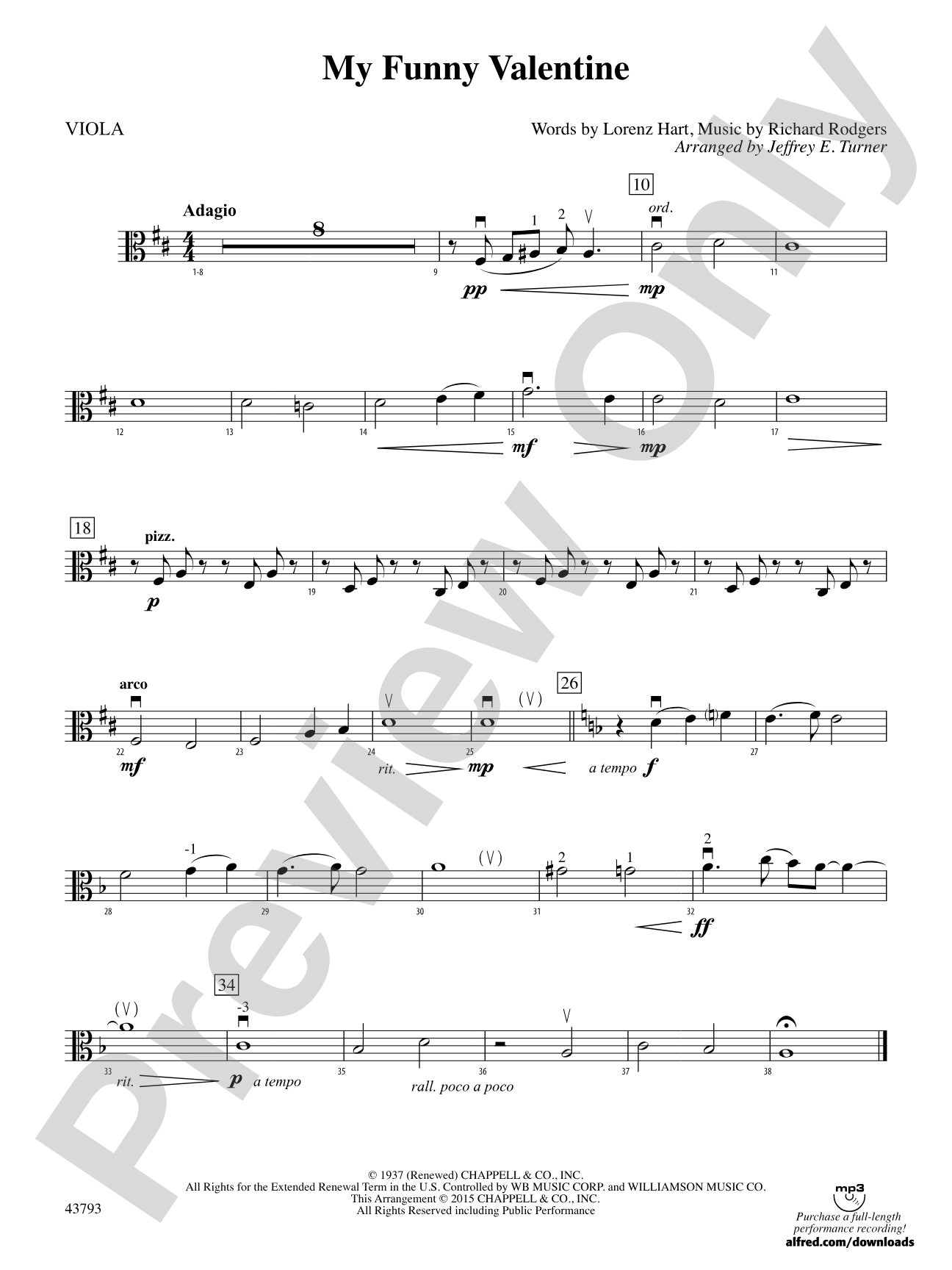 My Funny Valentine: Viola