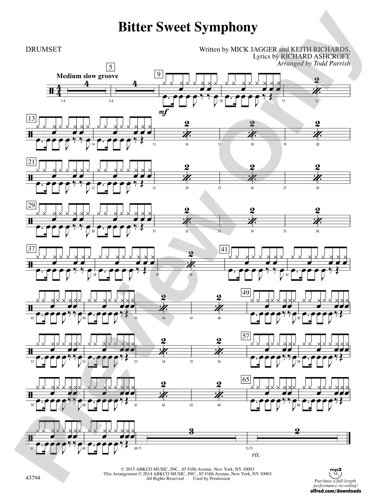 Bitter Sweet Symphony: Drums