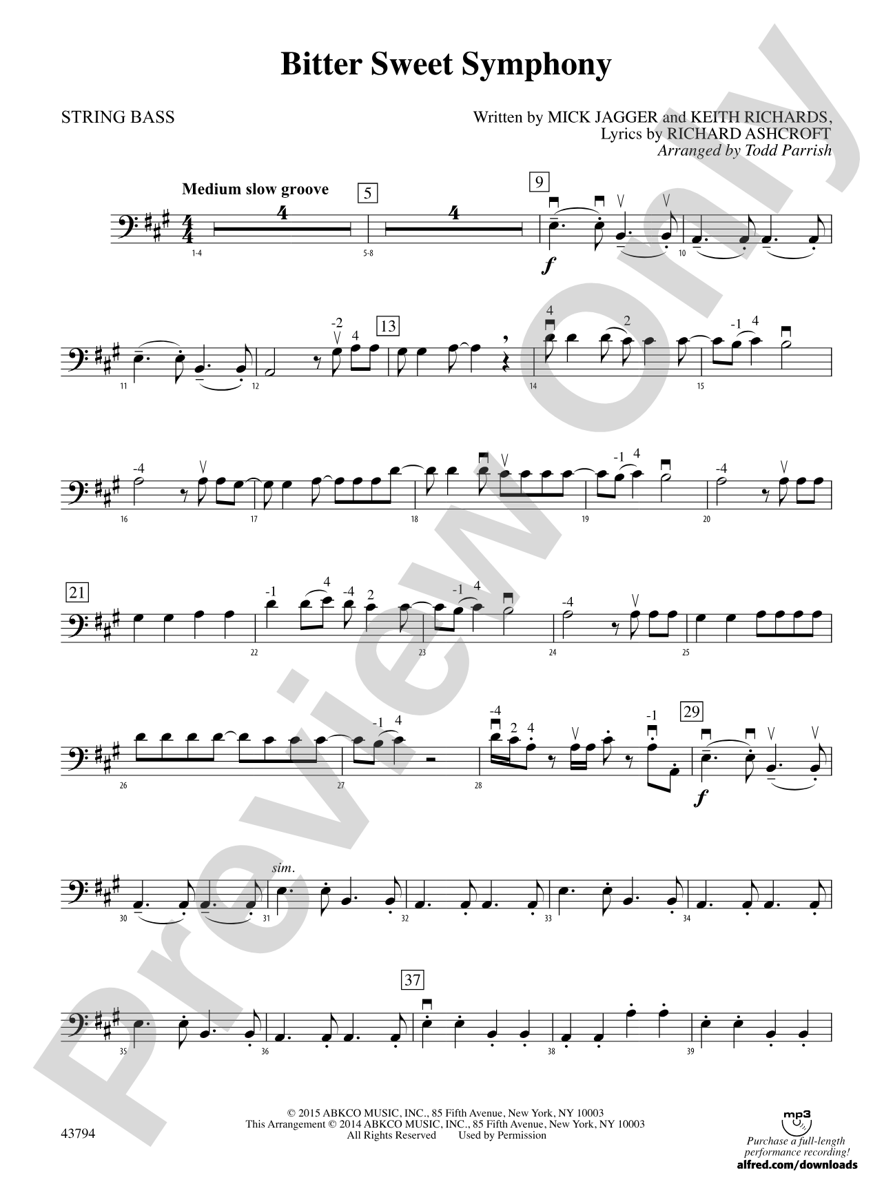 Bitter Sweet Symphony: String Bass