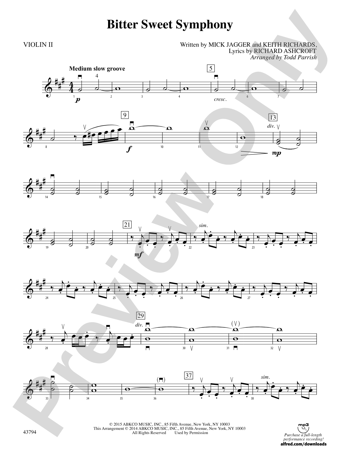 Bitter Sweet Symphony: 2nd Violin