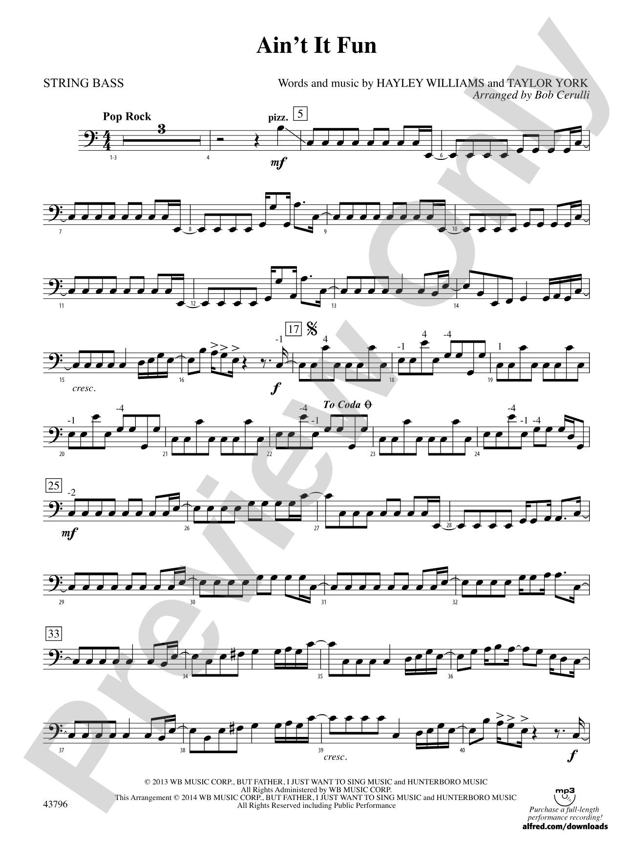 Ain't It Fun: String Bass