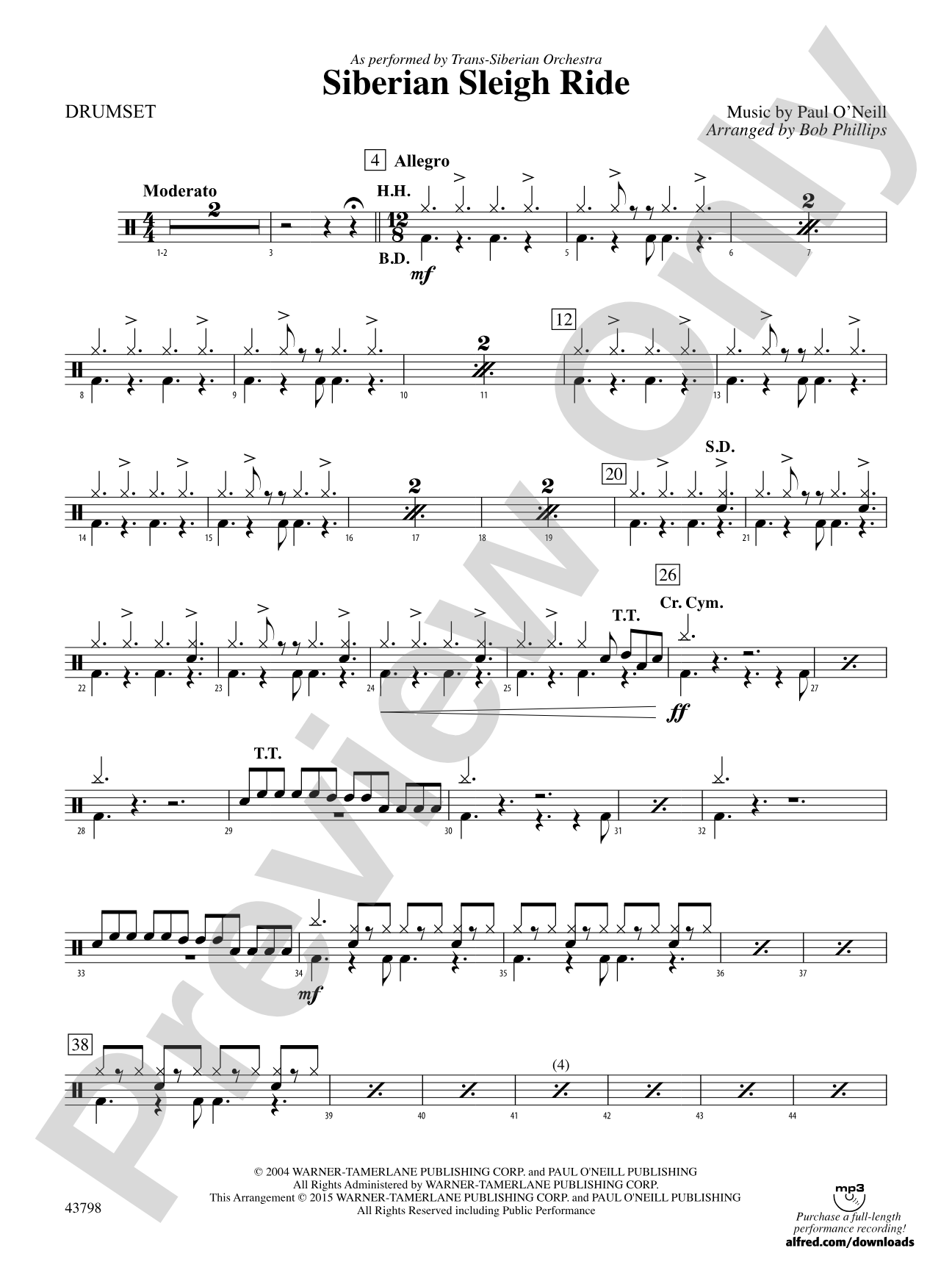 Siberian Sleigh Ride: Drums