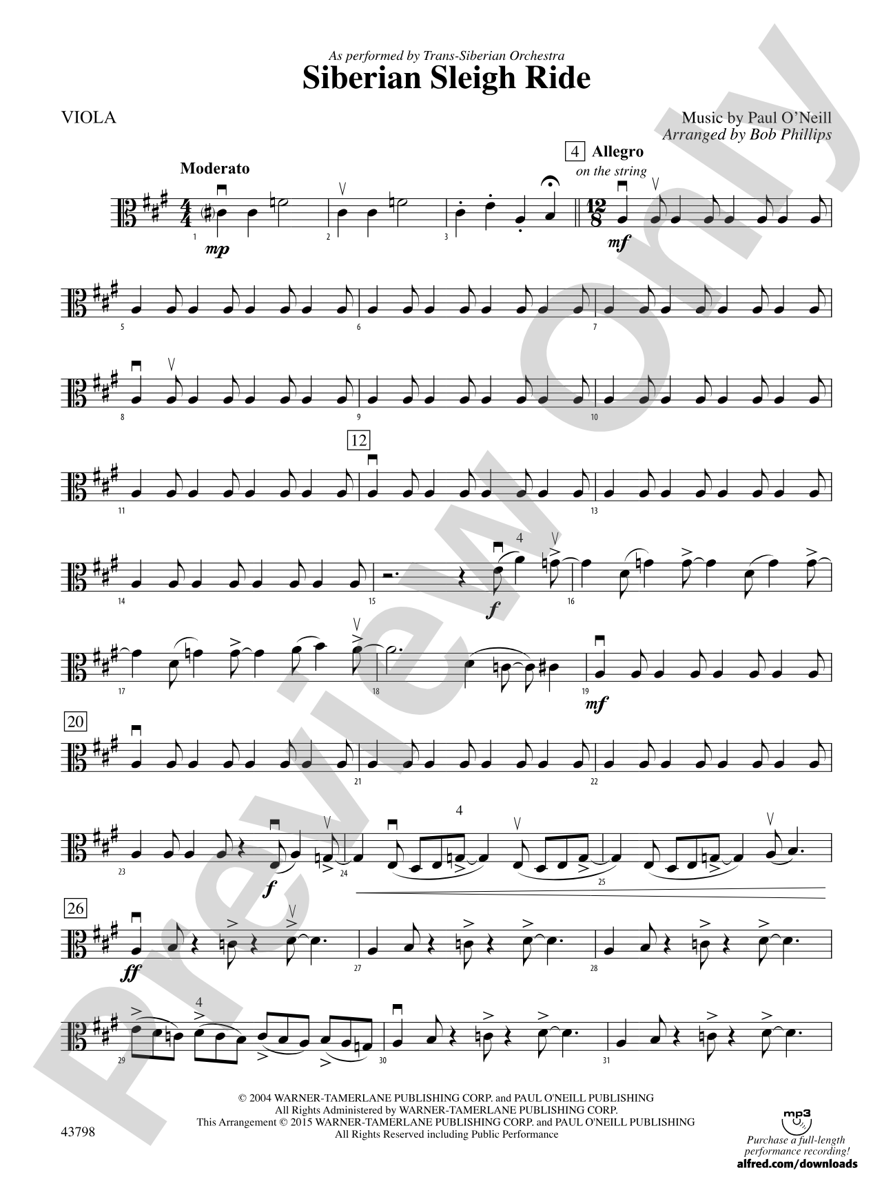 Siberian Sleigh Ride: Viola