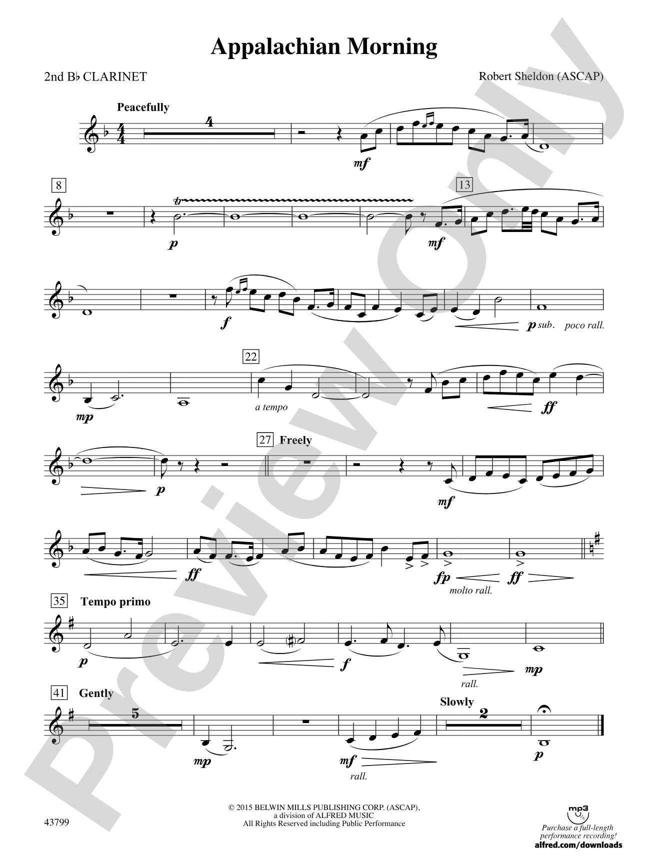 Appalachian Morning: 2nd B-flat Clarinet