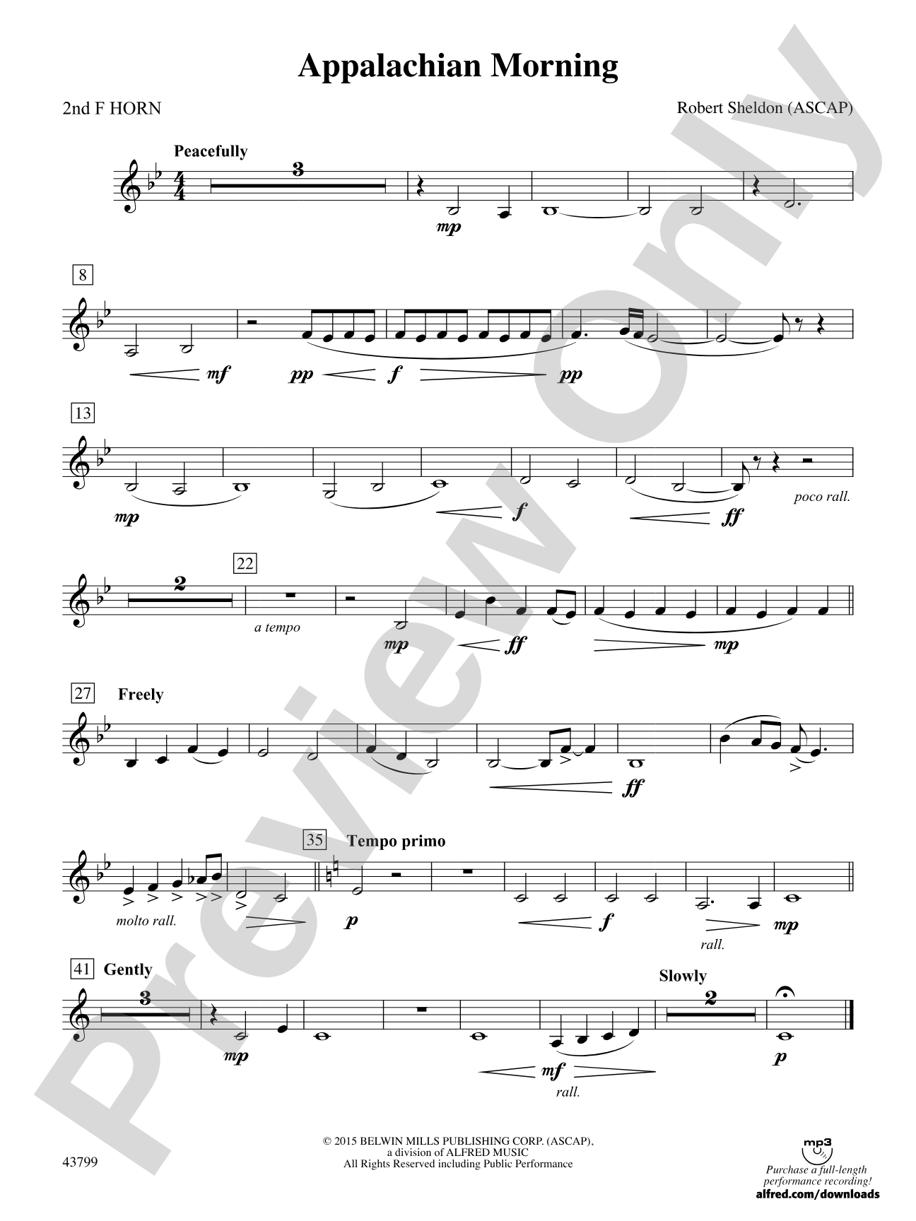 Appalachian Morning: 2nd F Horn