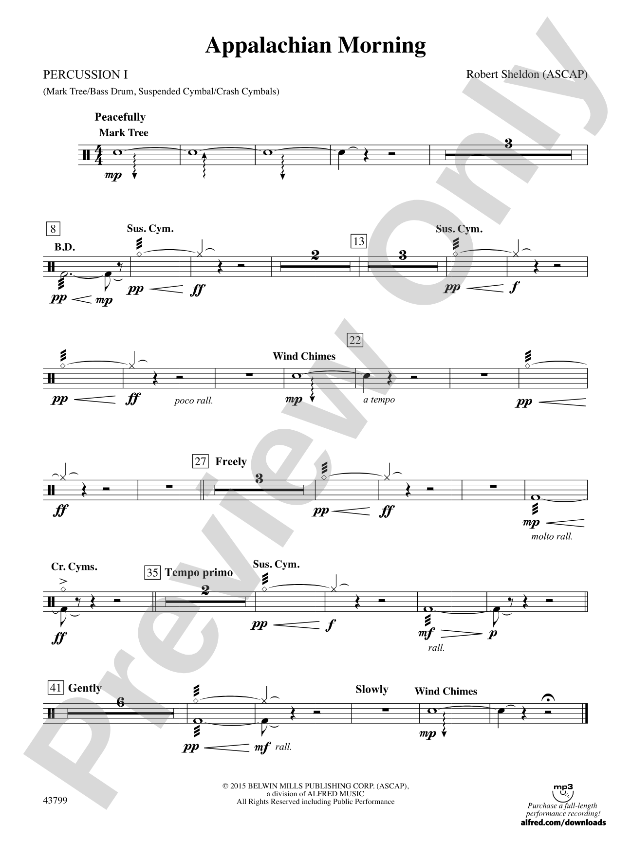 Appalachian Morning: 1st Percussion