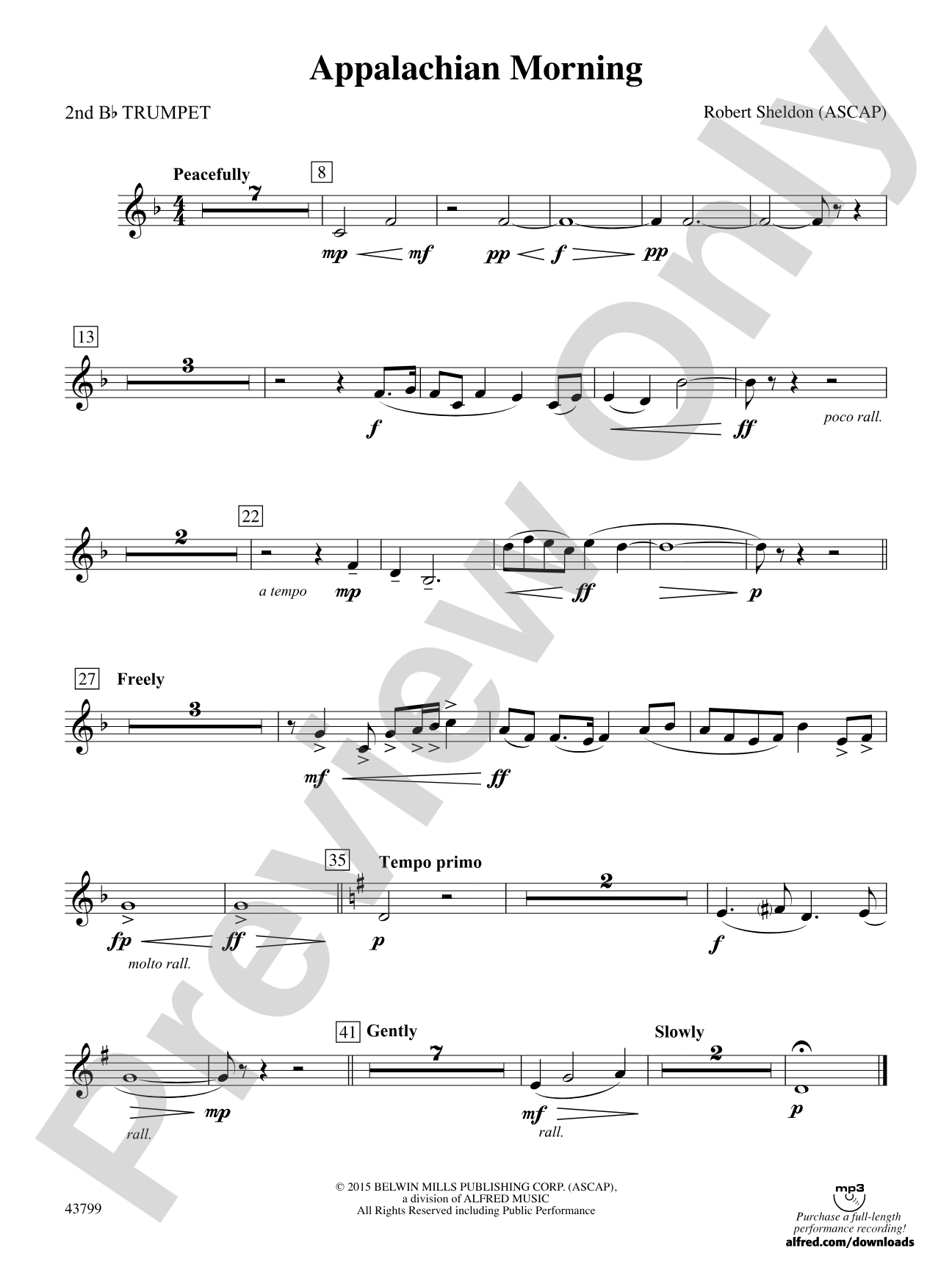 Appalachian Morning: 2nd B-flat Trumpet