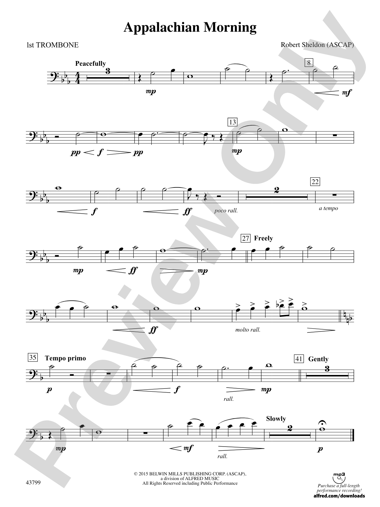 Appalachian Morning: 1st Trombone