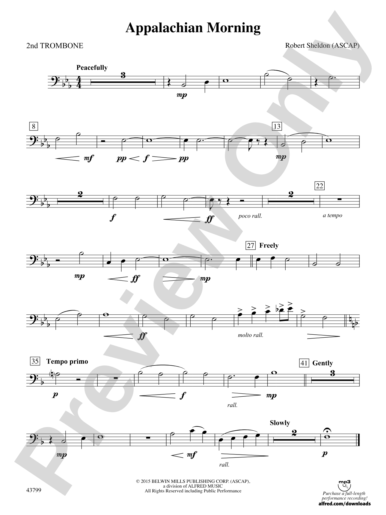 Appalachian Morning: 2nd Trombone