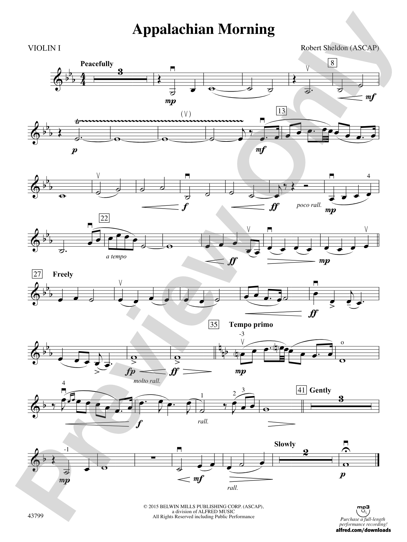 Appalachian Morning: 1st Violin