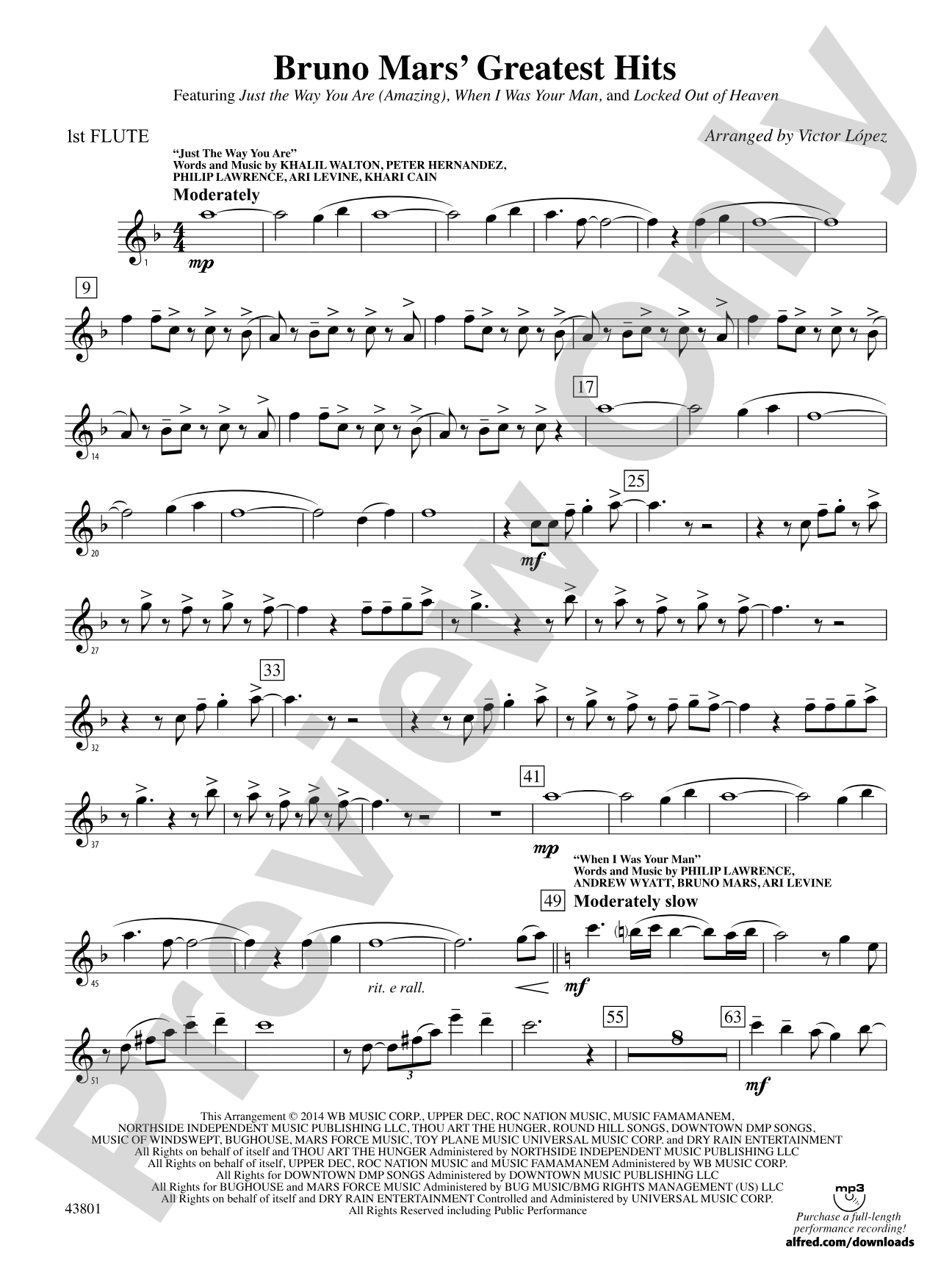 Bruno Mars' Greatest Hits: Flute
