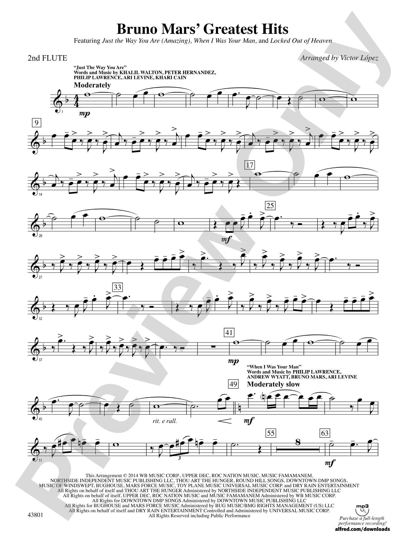 Bruno Mars' Greatest Hits: 2nd Flute