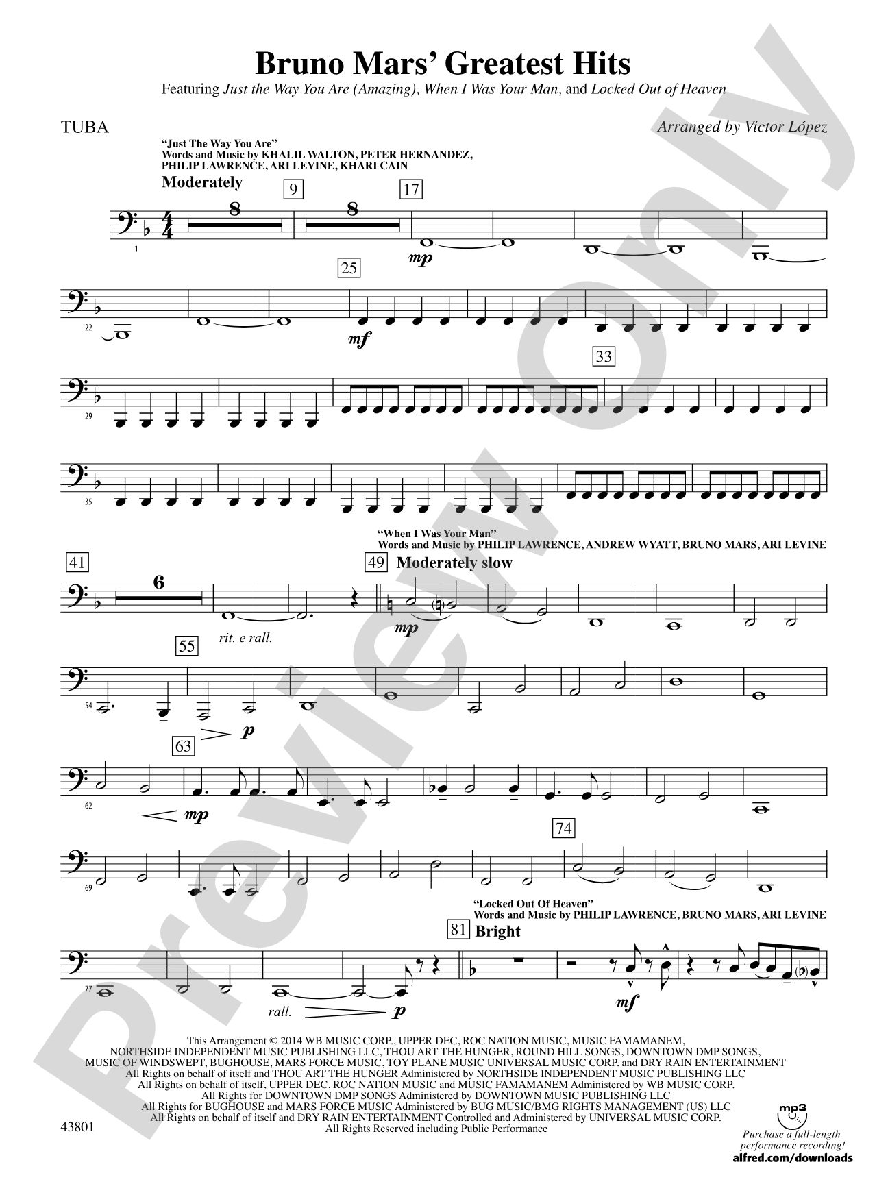 Bruno Mars' Greatest Hits: Tuba