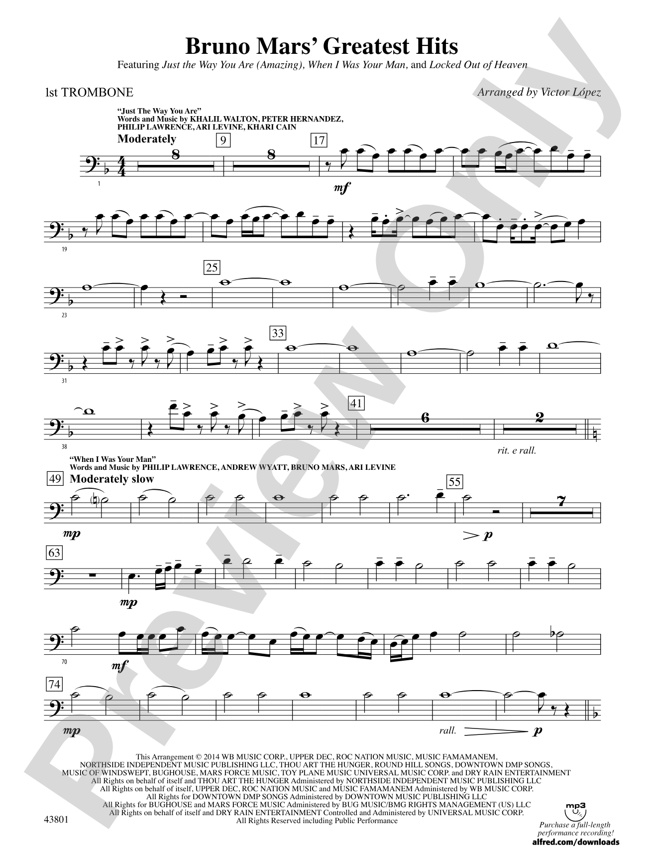 Bruno Mars' Greatest Hits: 1st Trombone