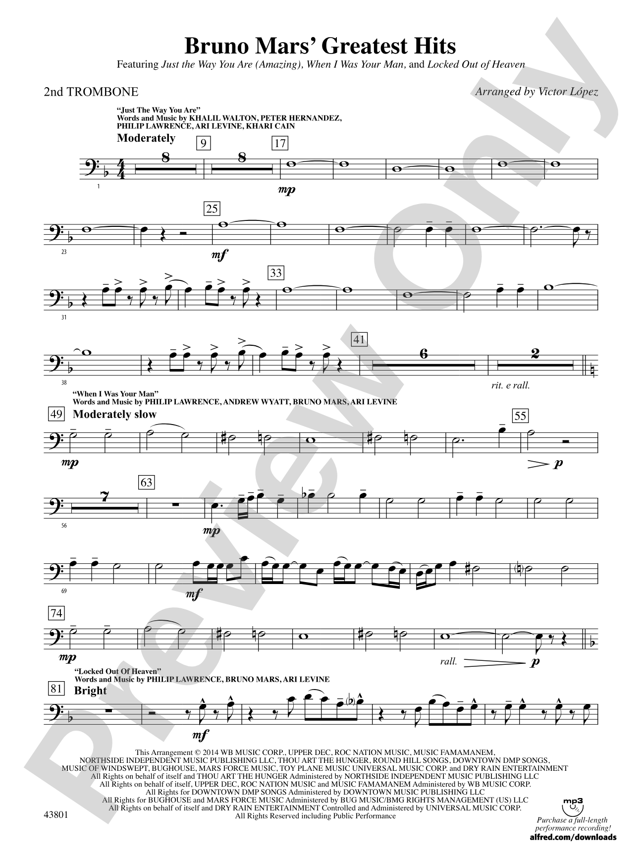 Bruno Mars' Greatest Hits: 2nd Trombone