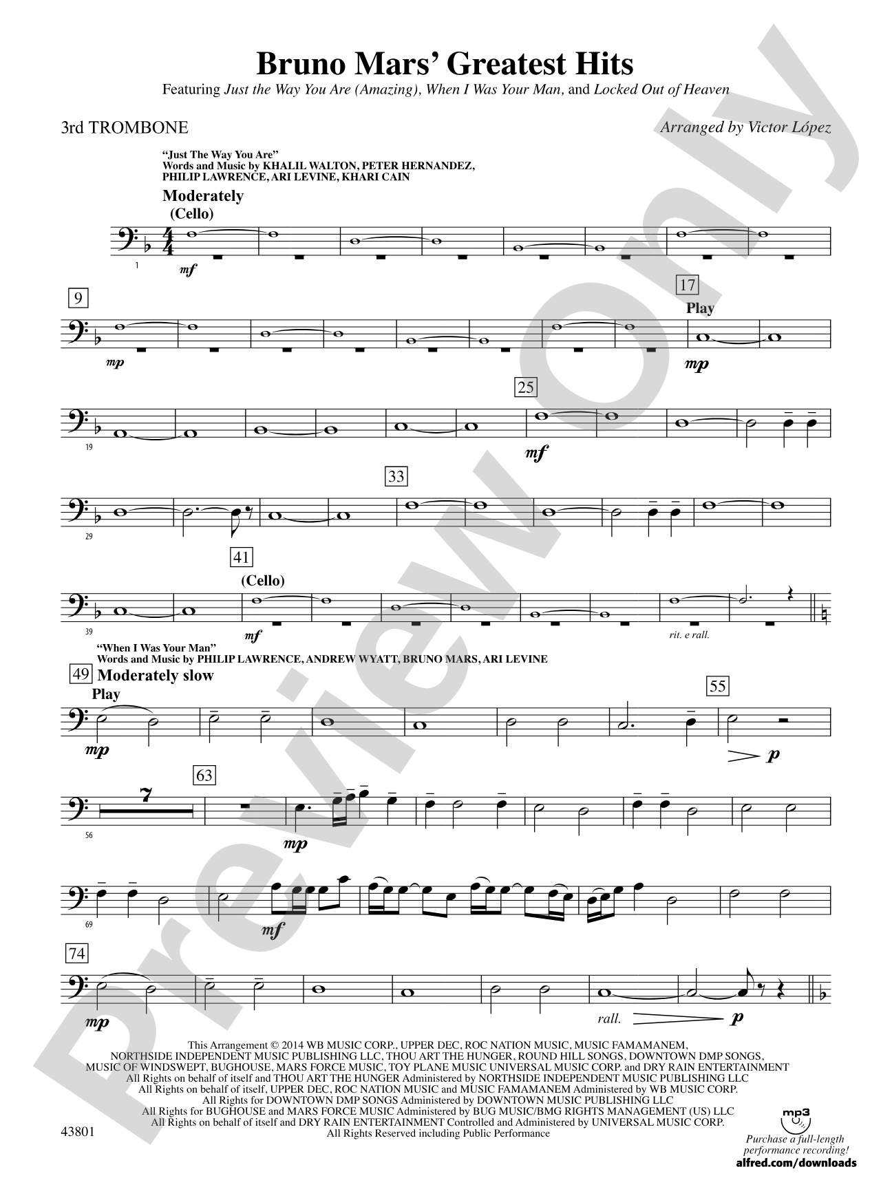 Bruno Mars' Greatest Hits: 3rd Trombone