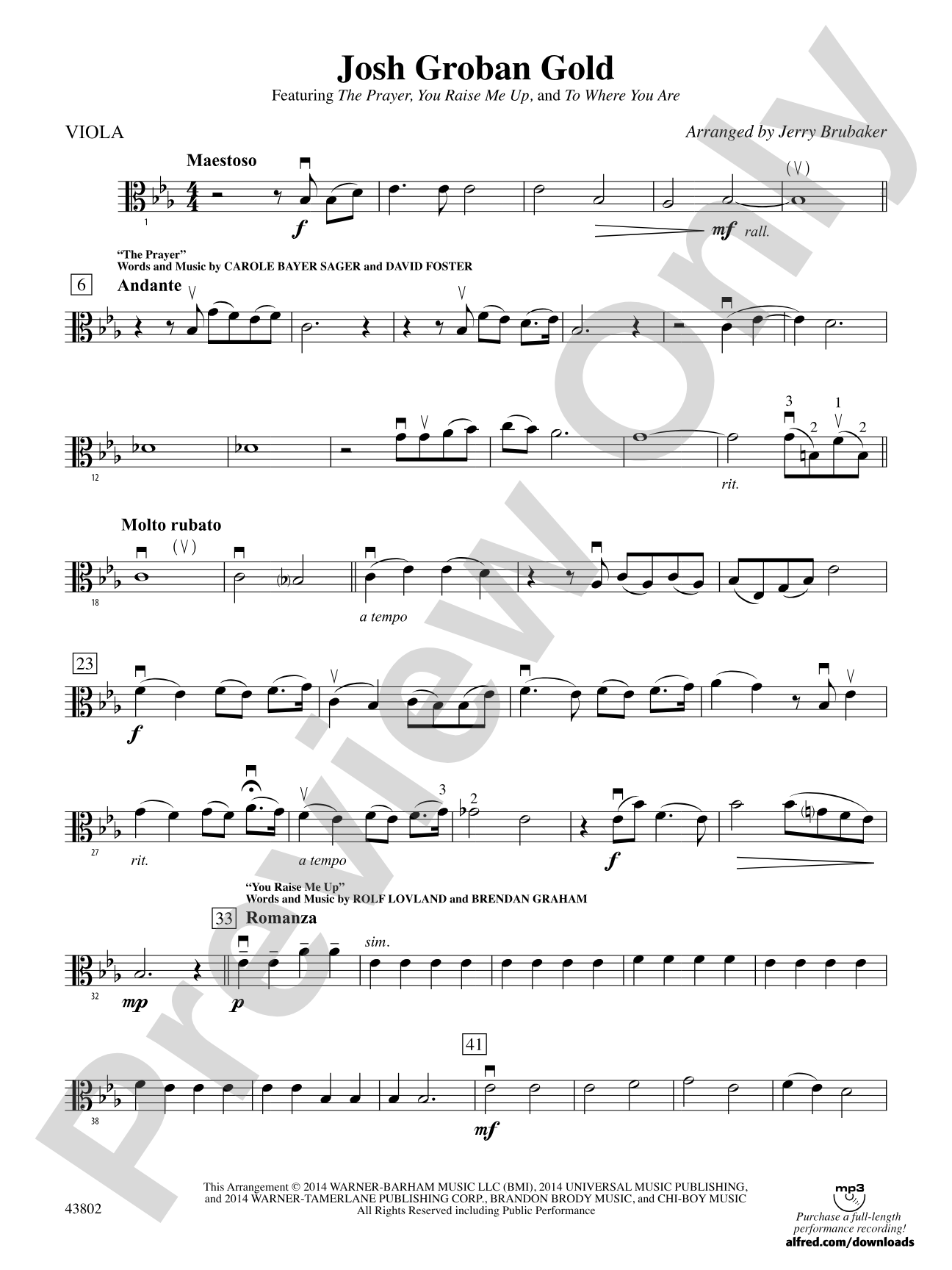 Josh Groban Gold: Viola