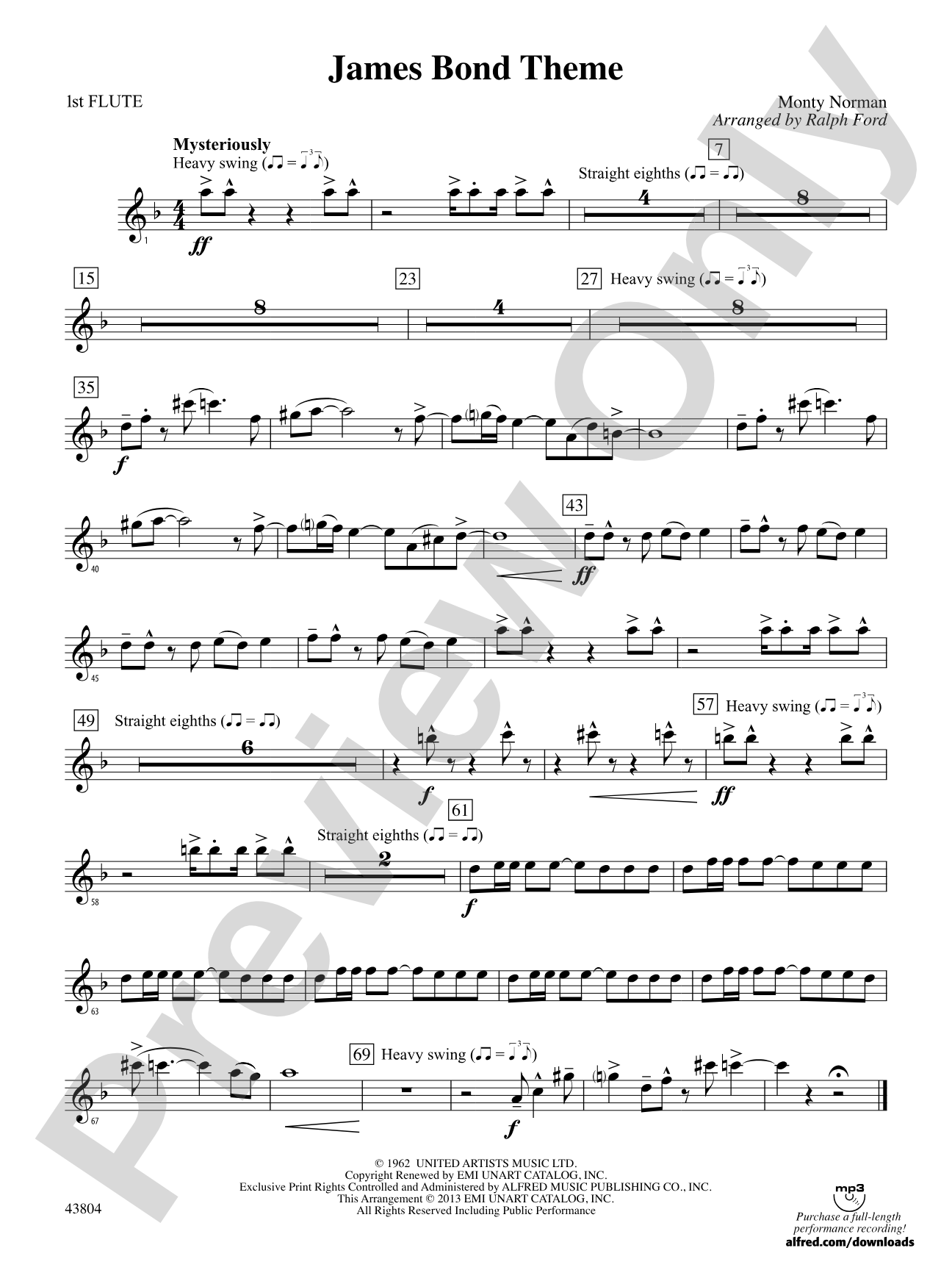 James Bond Theme: Flute