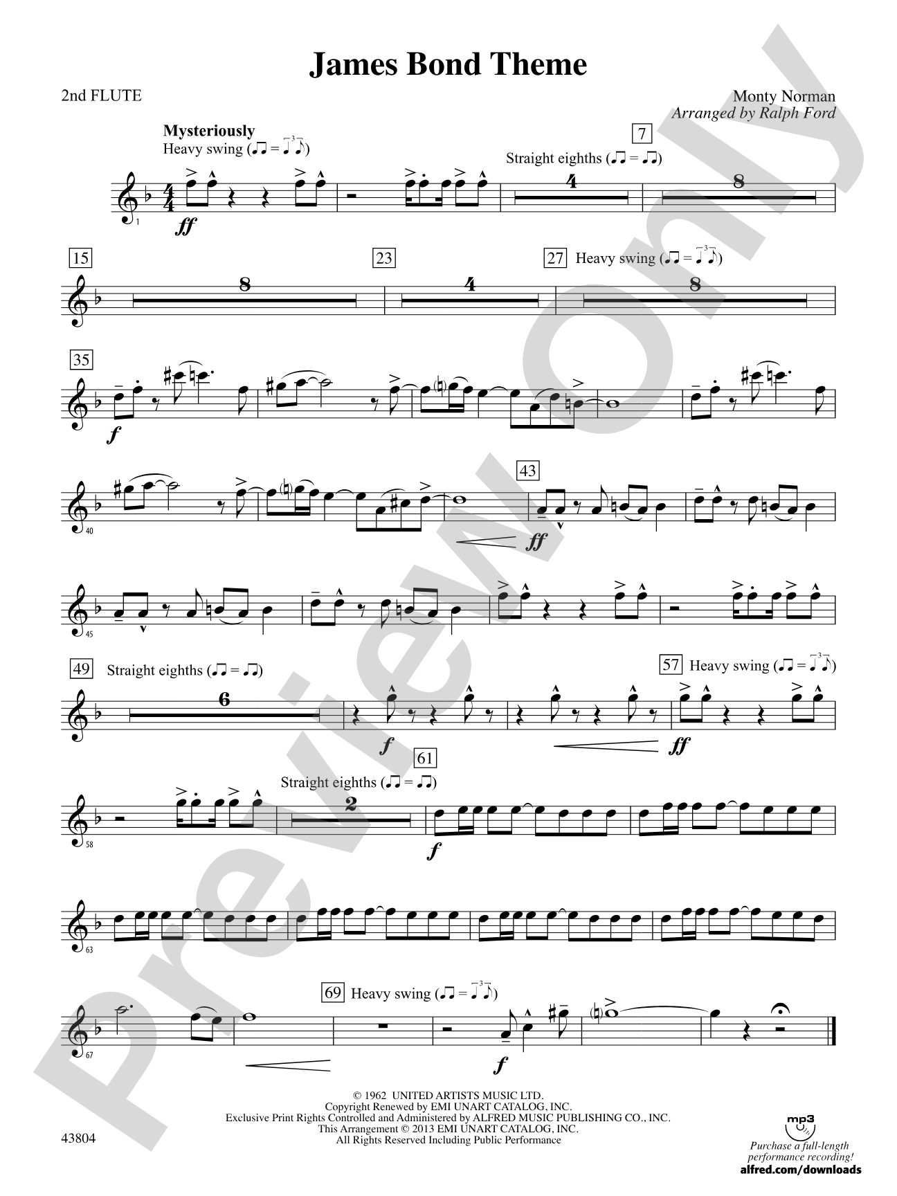 James Bond Theme: 2nd Flute