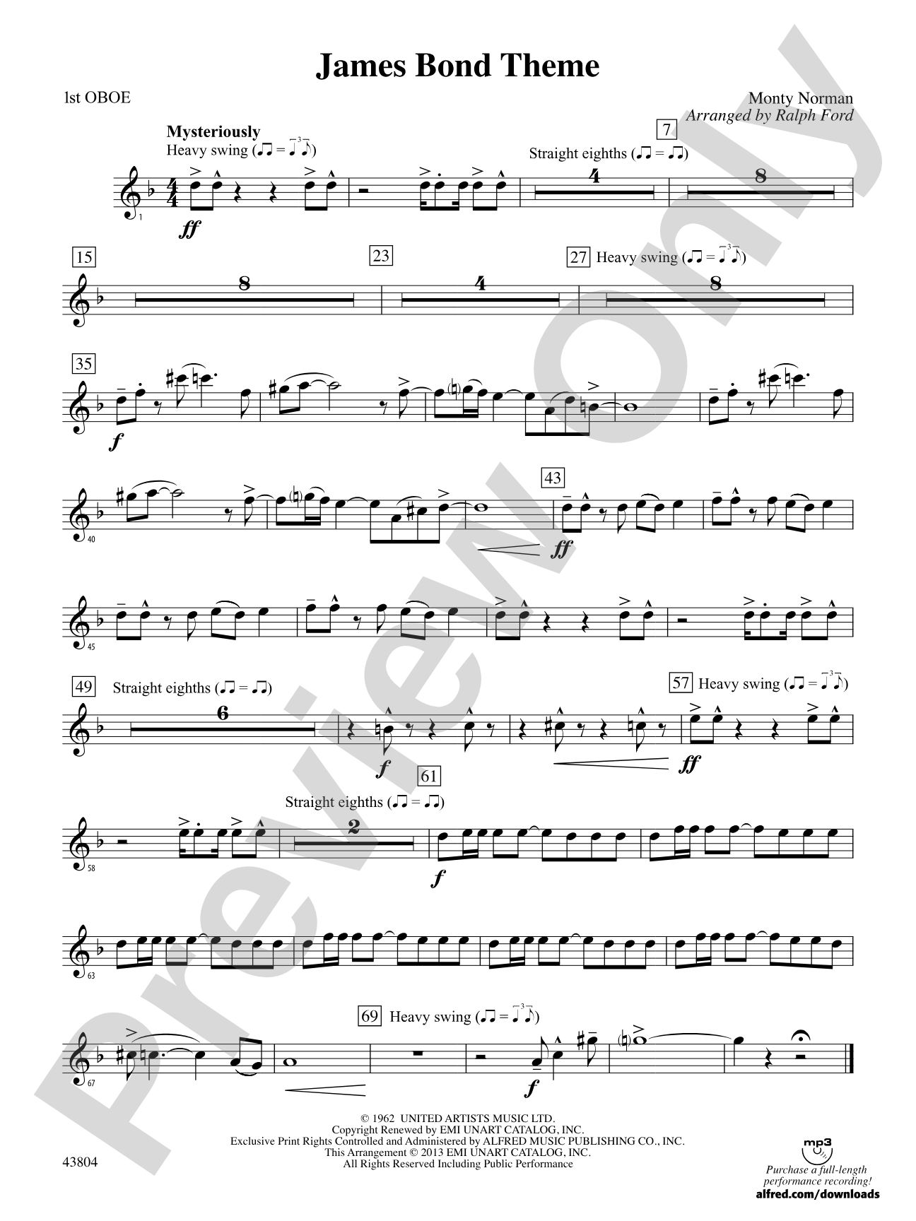 James Bond Theme: Oboe