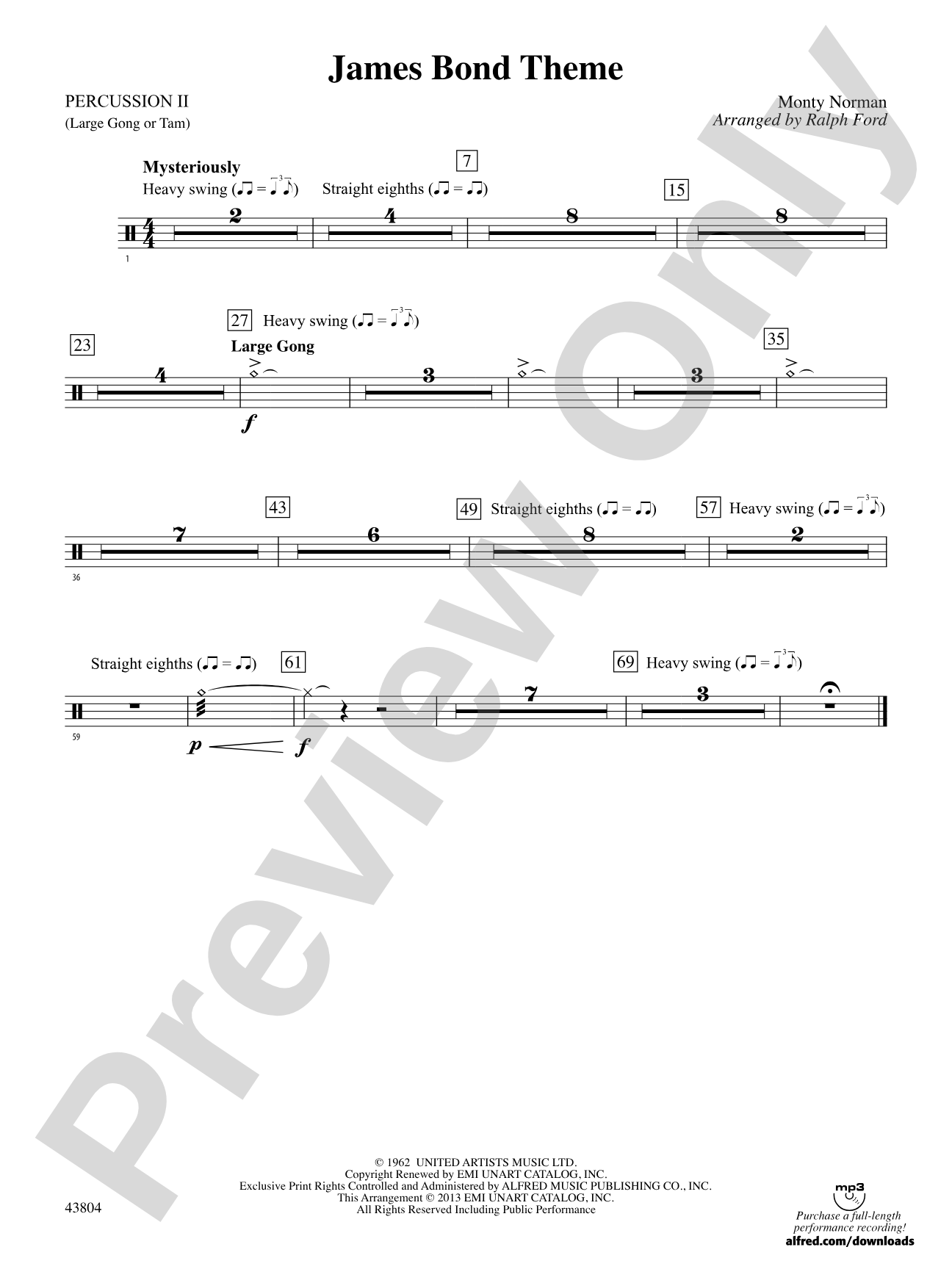 James Bond Theme: 2nd Percussion