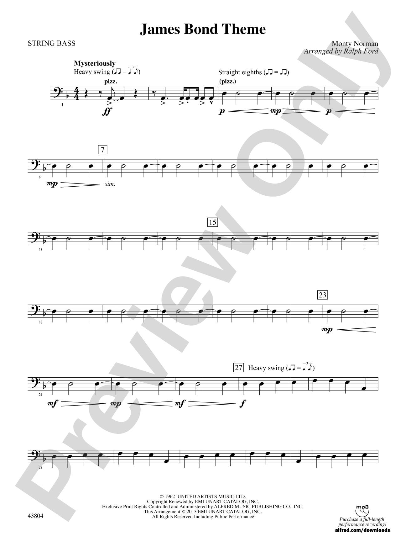 James Bond Theme: String Bass