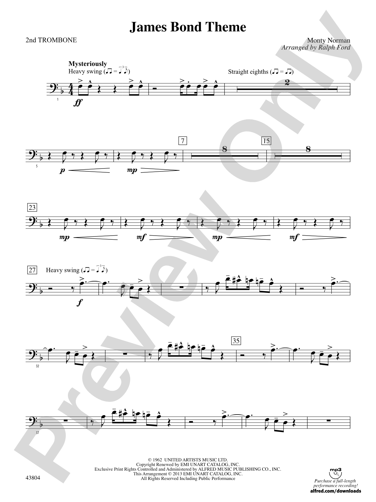 James Bond Theme: 2nd Trombone