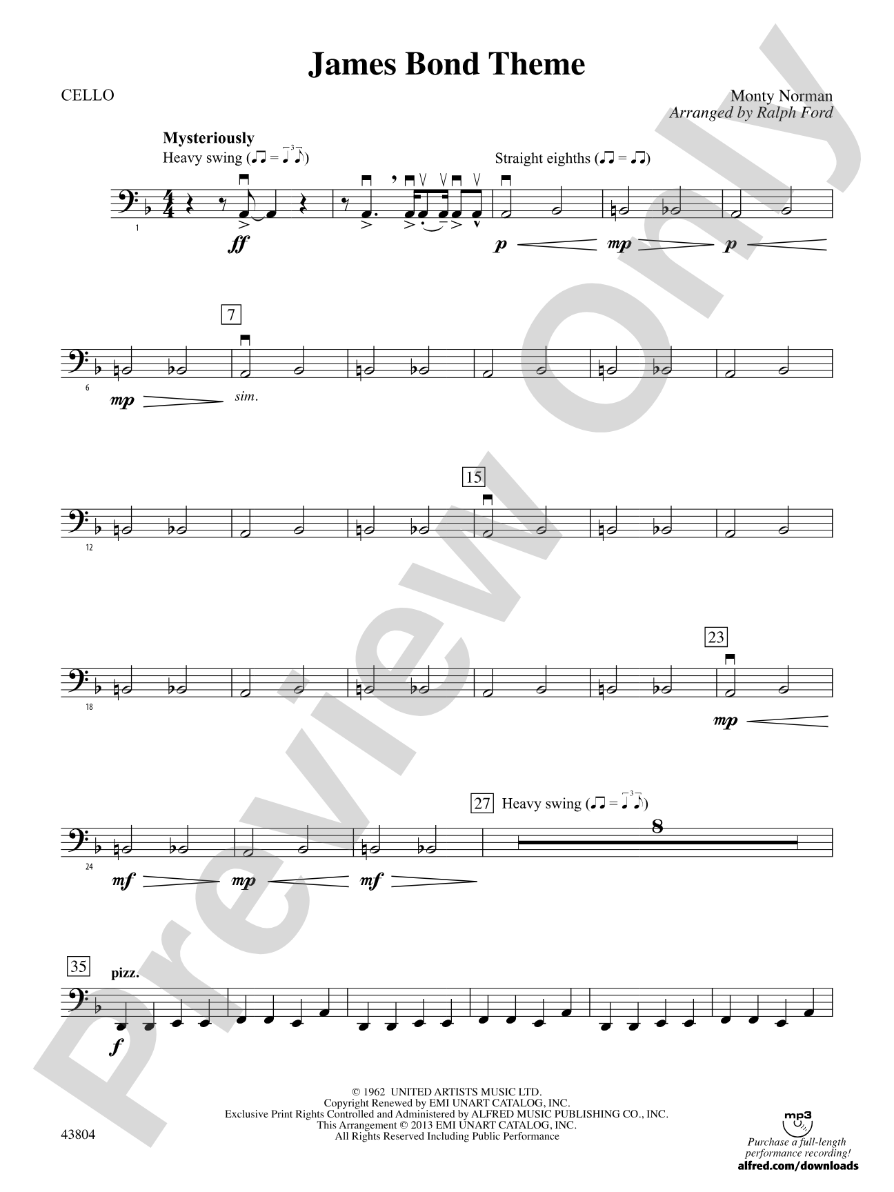 James Bond Theme: Cello