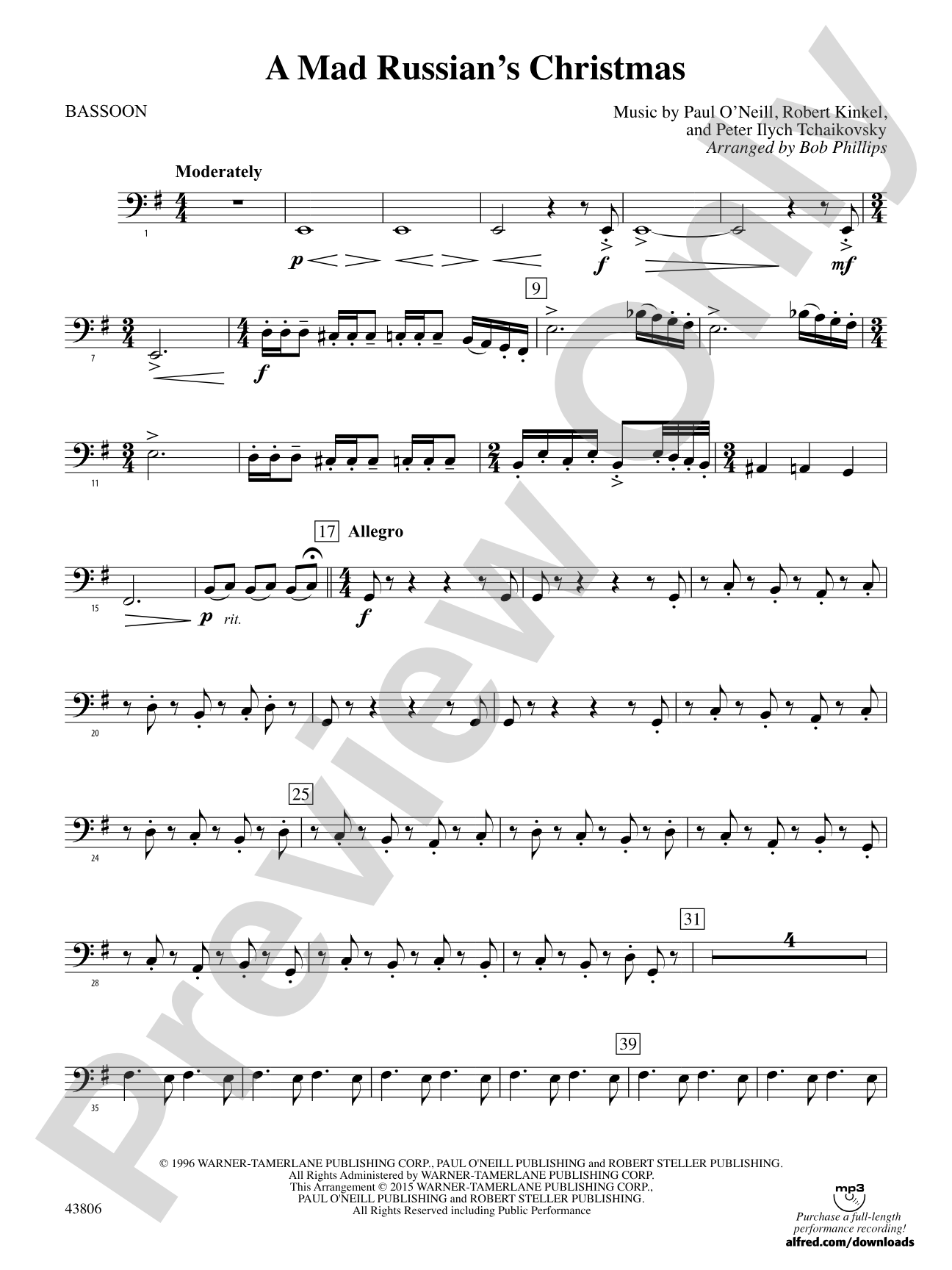 A Mad Russian's Christmas: Bassoon