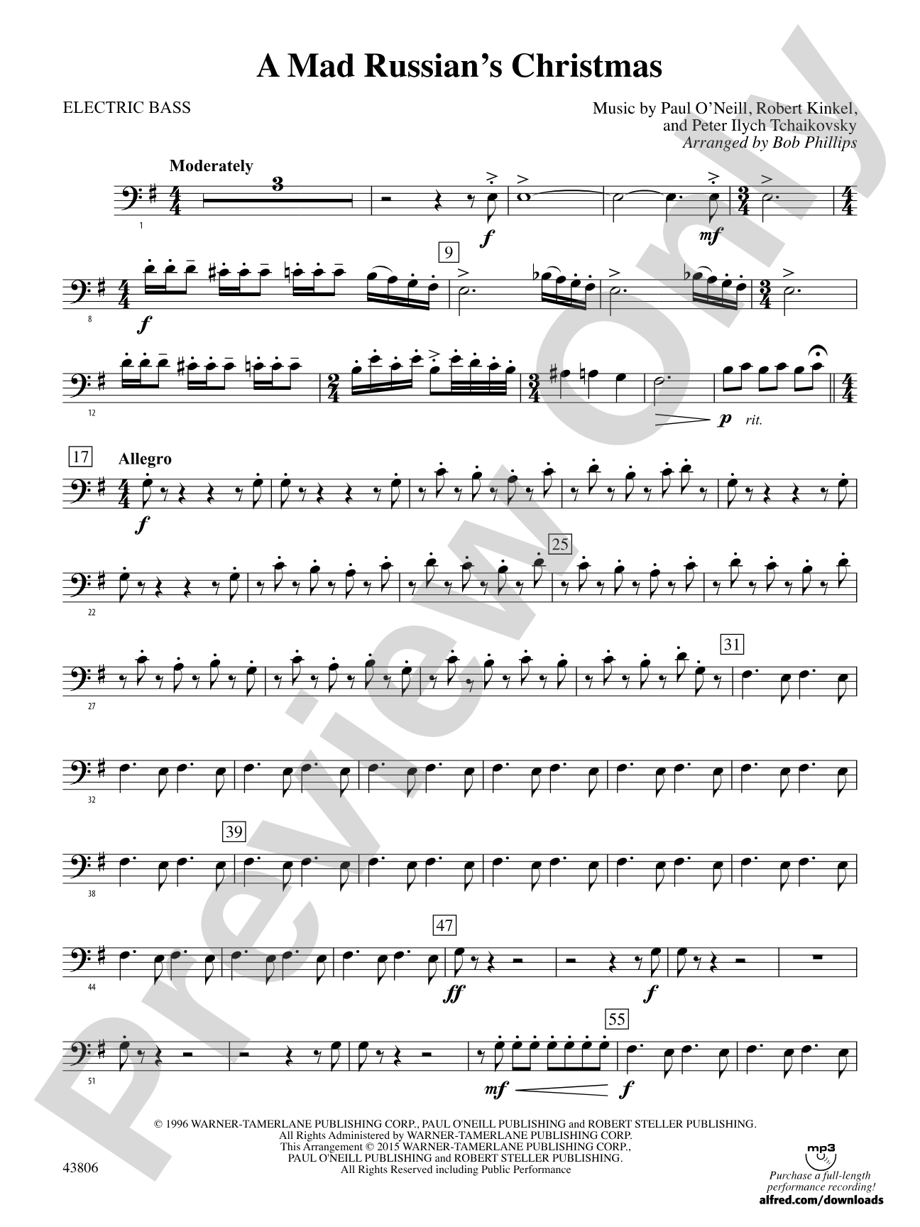 A Mad Russian's Christmas: Electric Bass