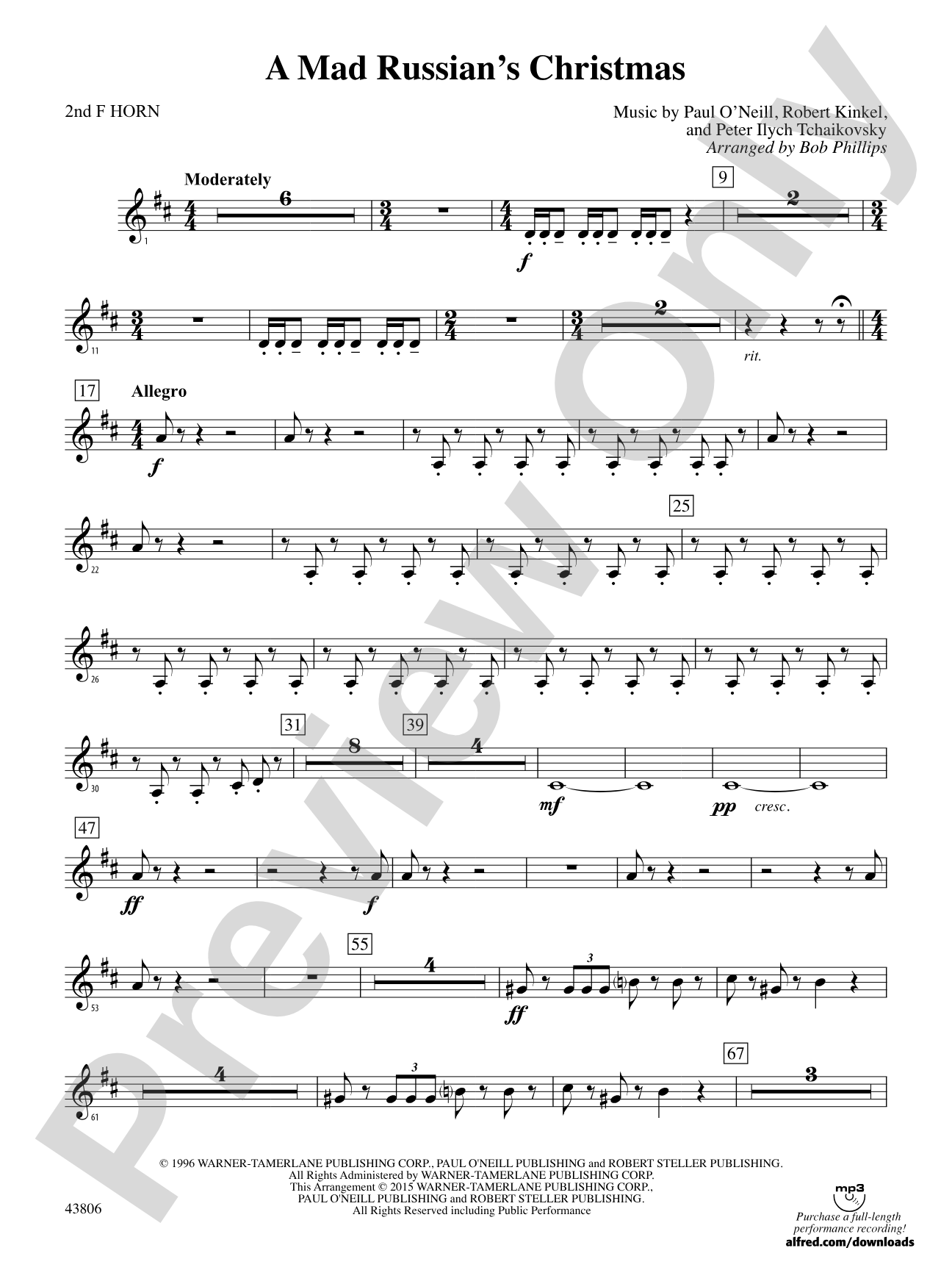 A Mad Russian's Christmas: 2nd F Horn