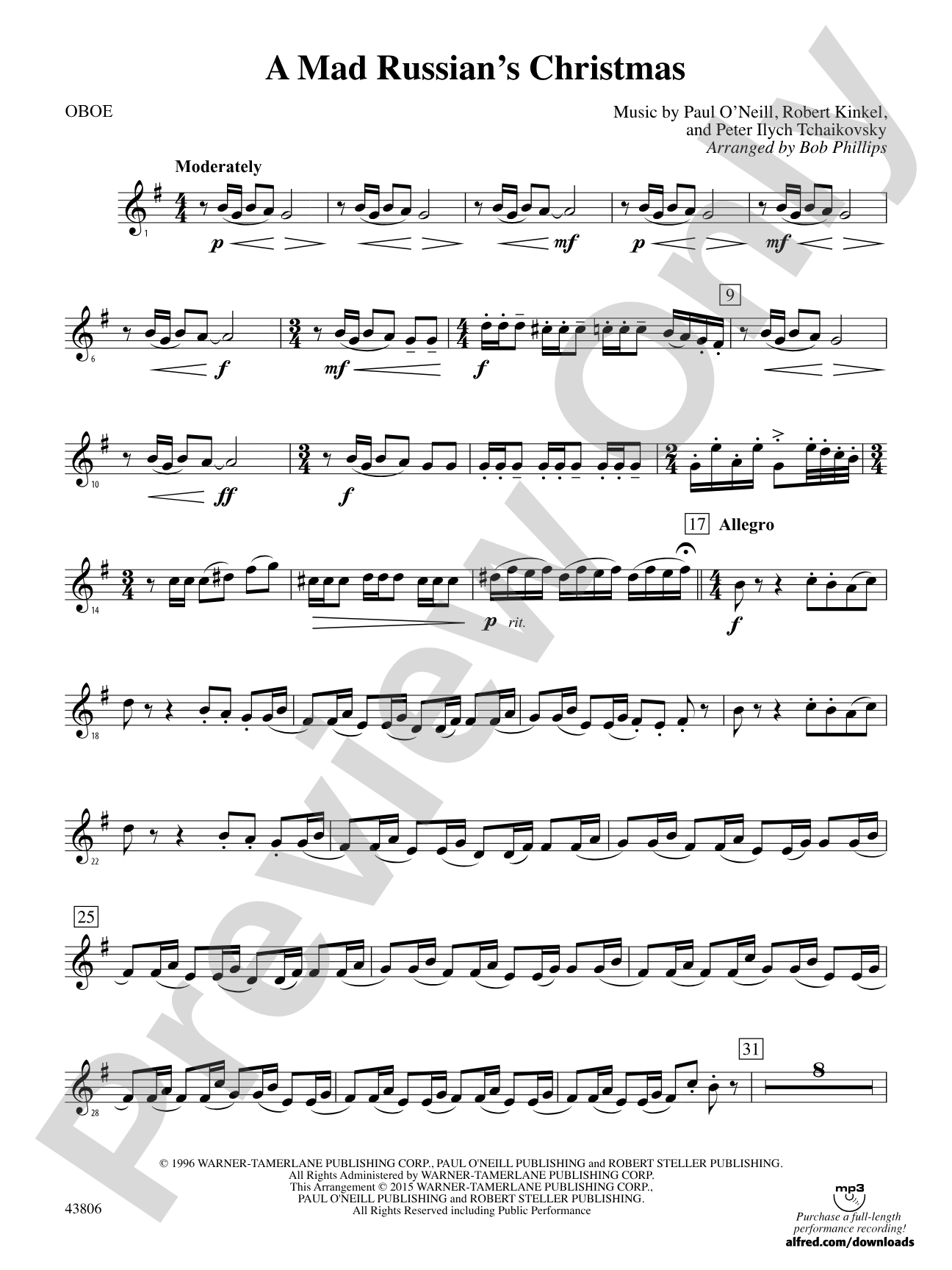 A Mad Russian's Christmas: Oboe