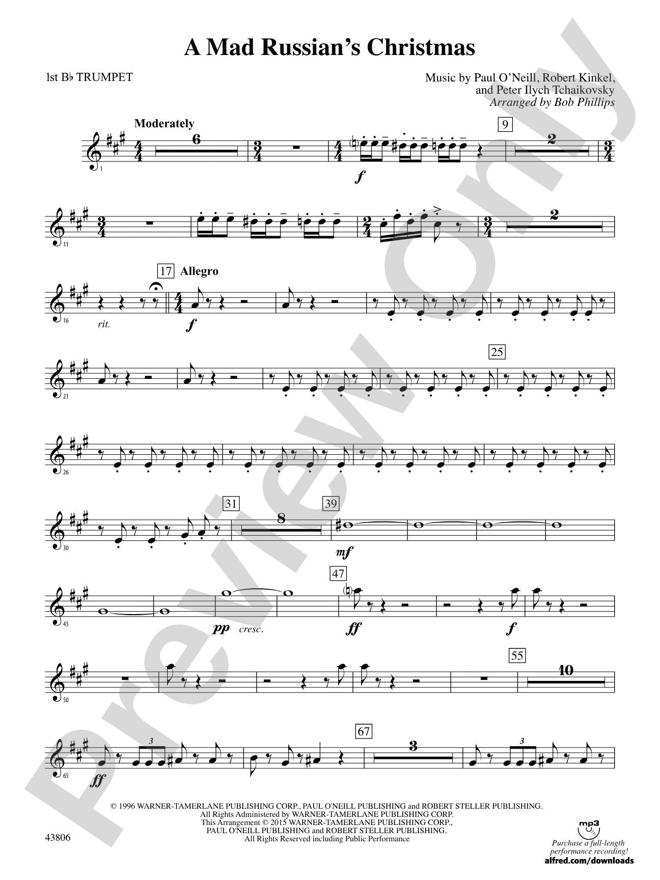 A Mad Russian's Christmas: 1st B-flat Trumpet