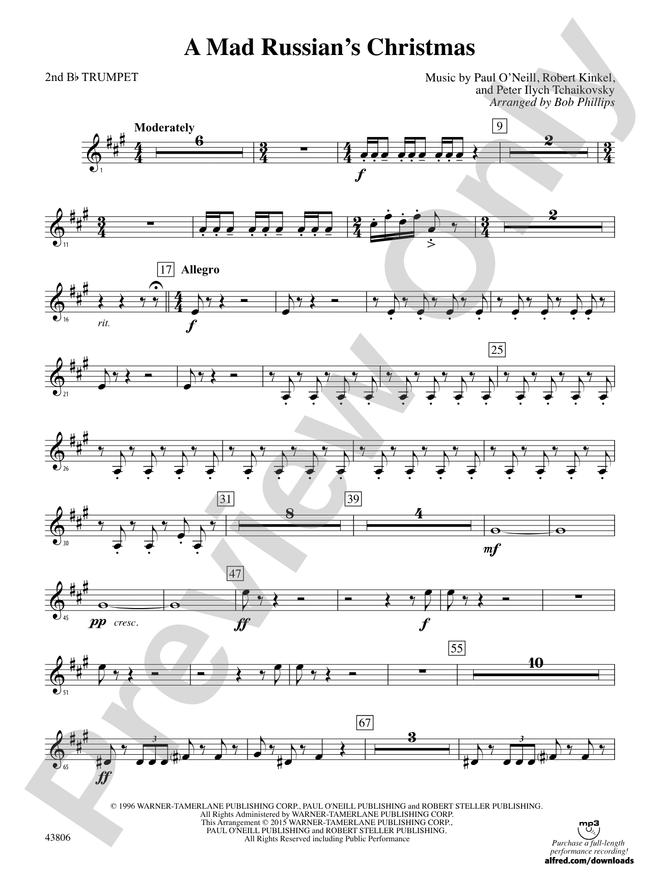 A Mad Russian's Christmas: 2nd B-flat Trumpet