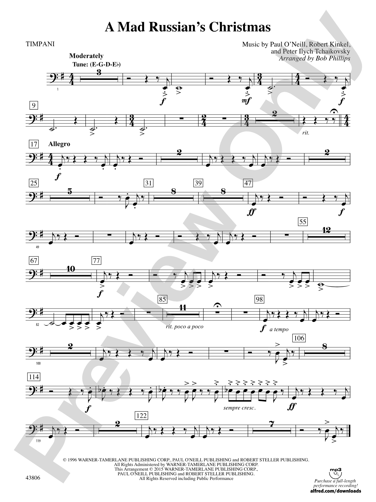 A Mad Russian's Christmas: Timpani