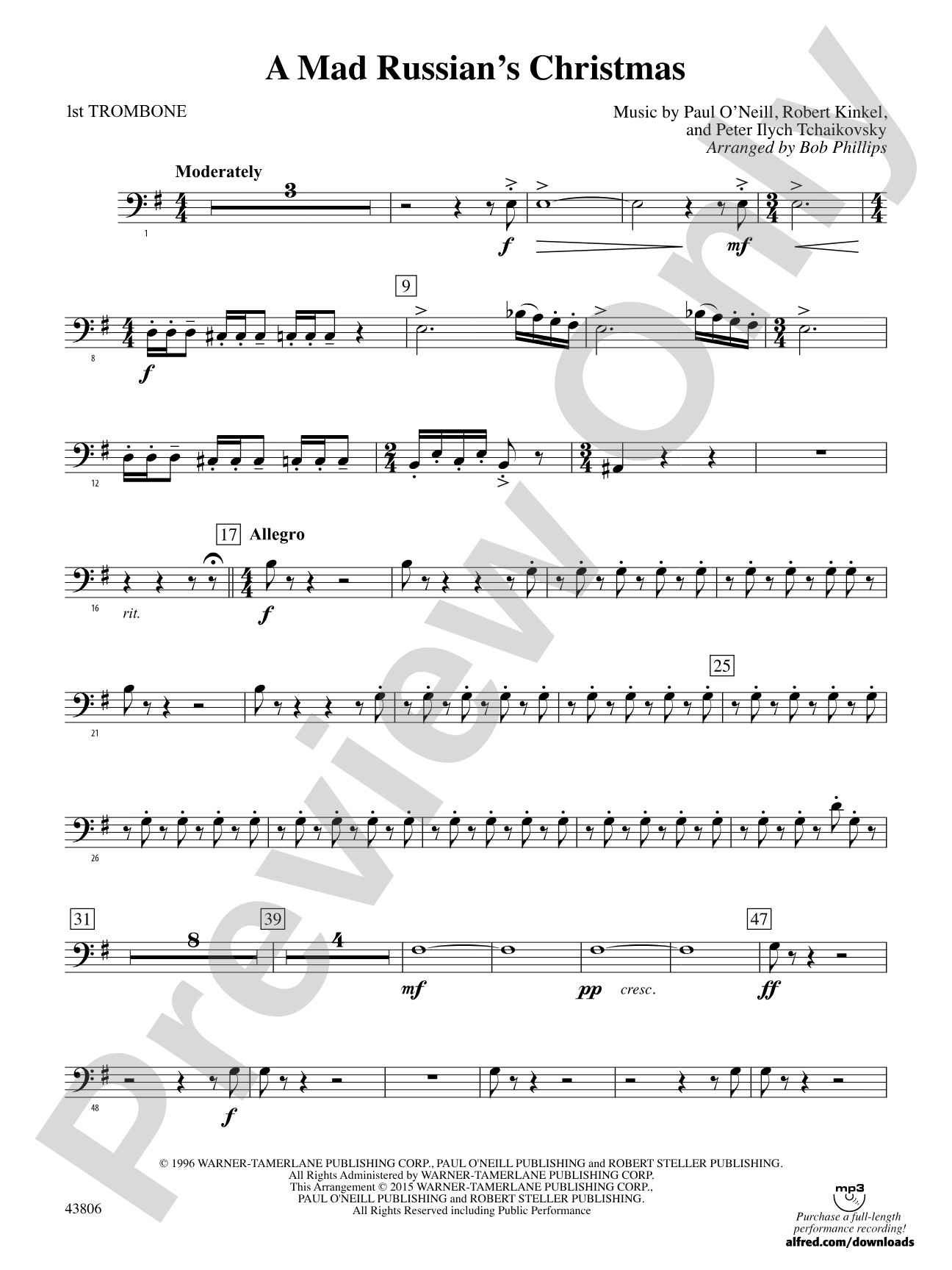 A Mad Russian's Christmas: 1st Trombone