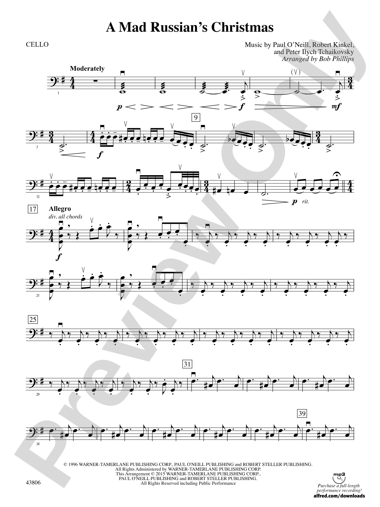 A Mad Russian's Christmas: Cello