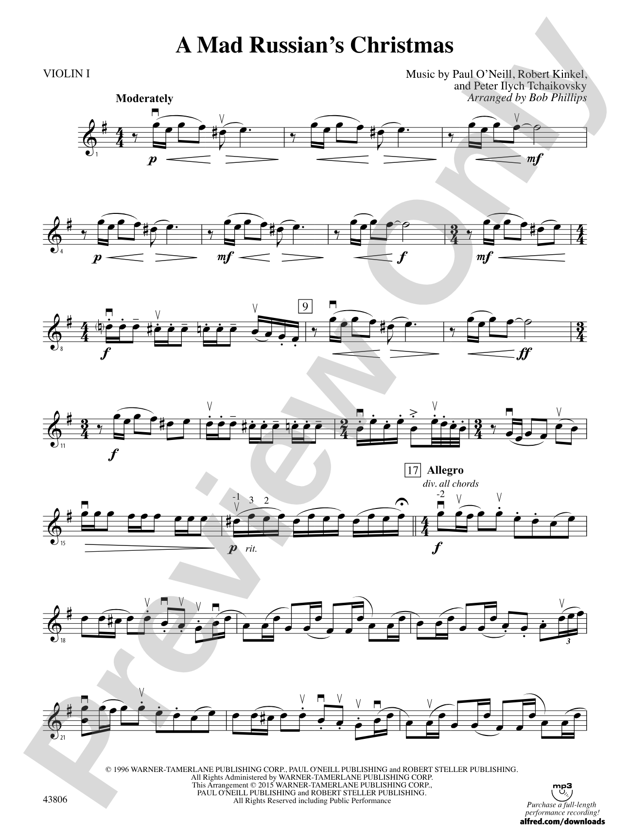 A Mad Russian's Christmas: 1st Violin