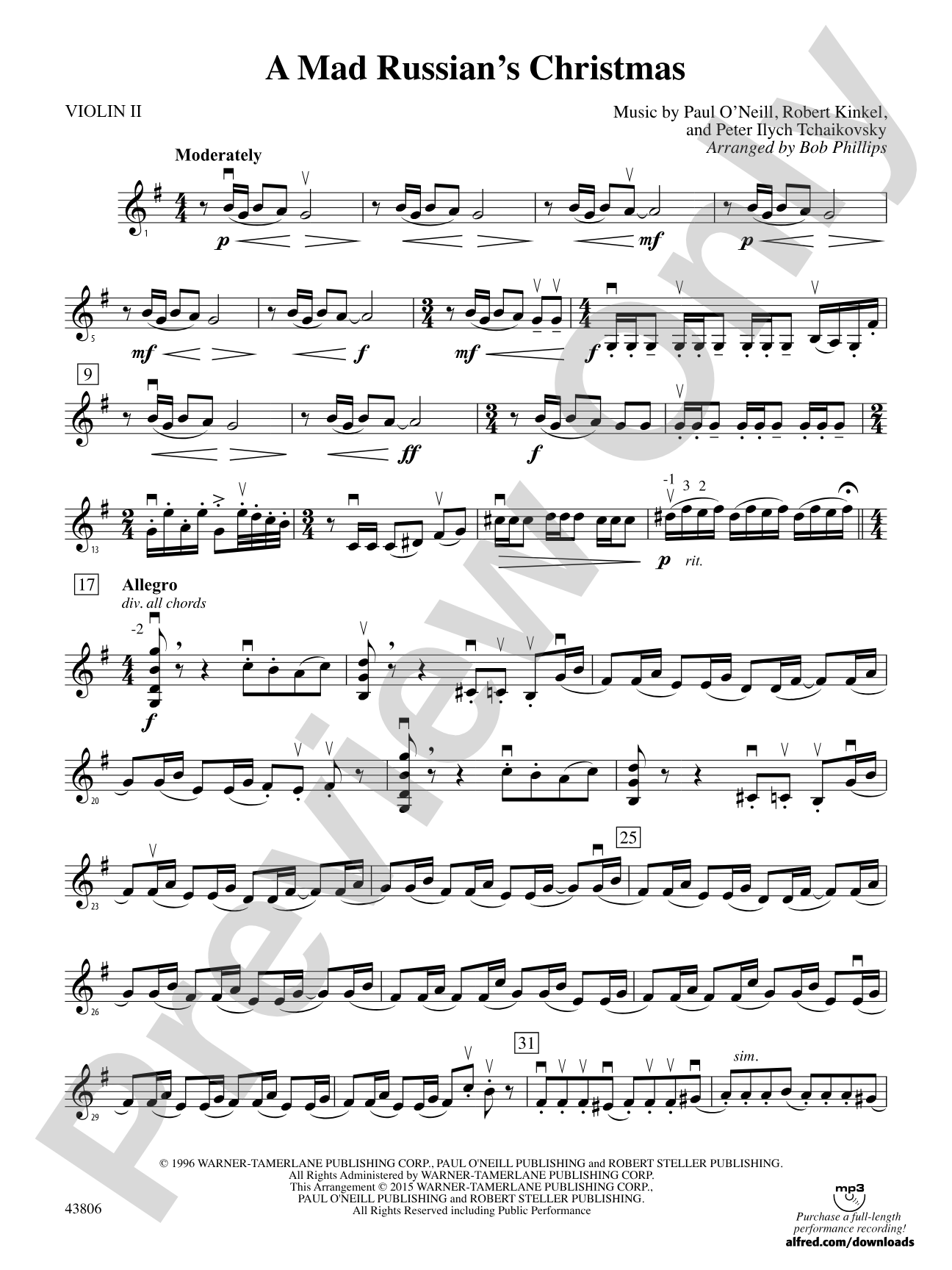 A Mad Russian's Christmas: 2nd Violin