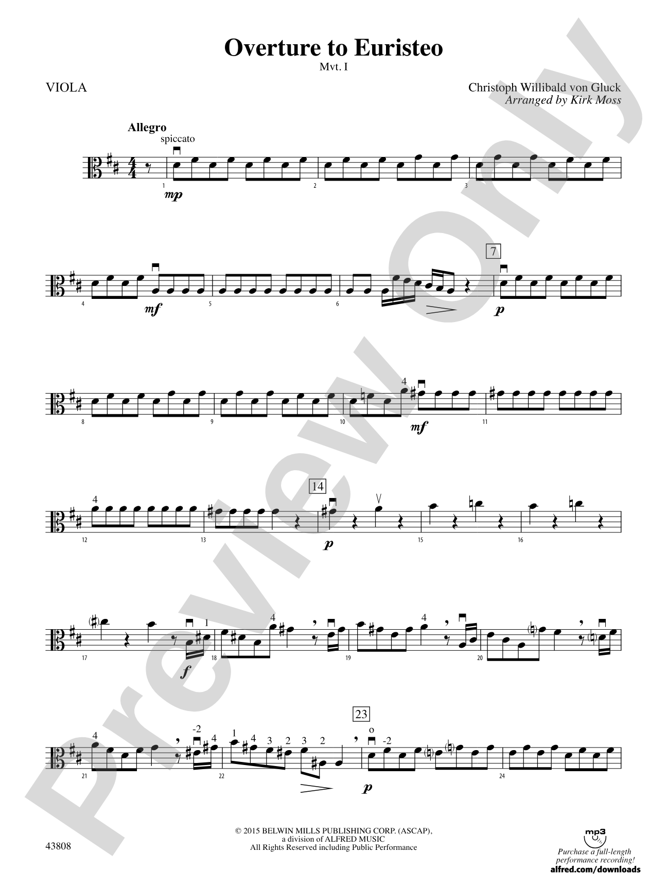 Overture to Euristeo: Viola
