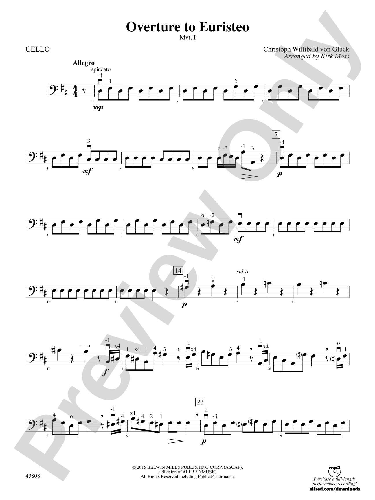 Overture to Euristeo: Cello