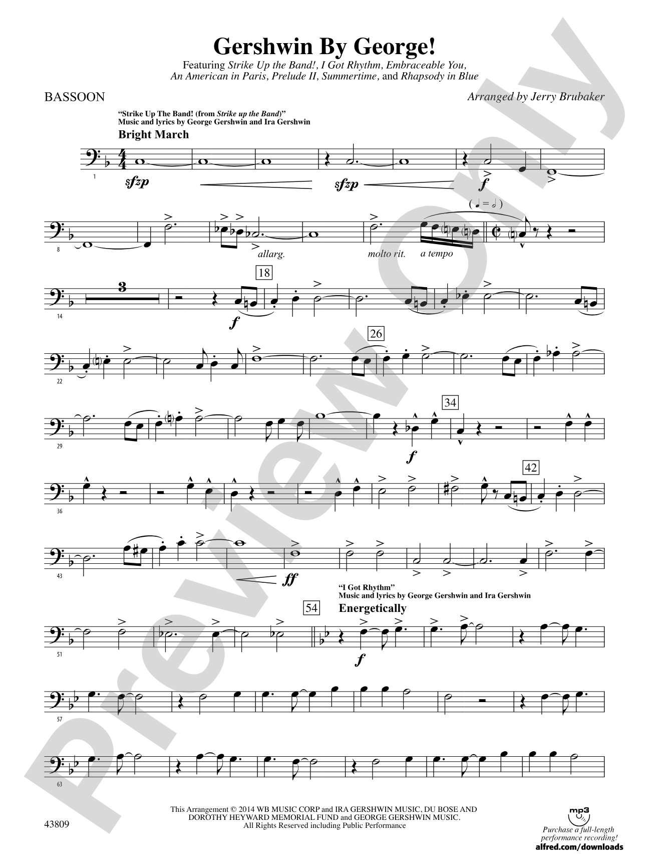 Gershwin by George!: Bassoon